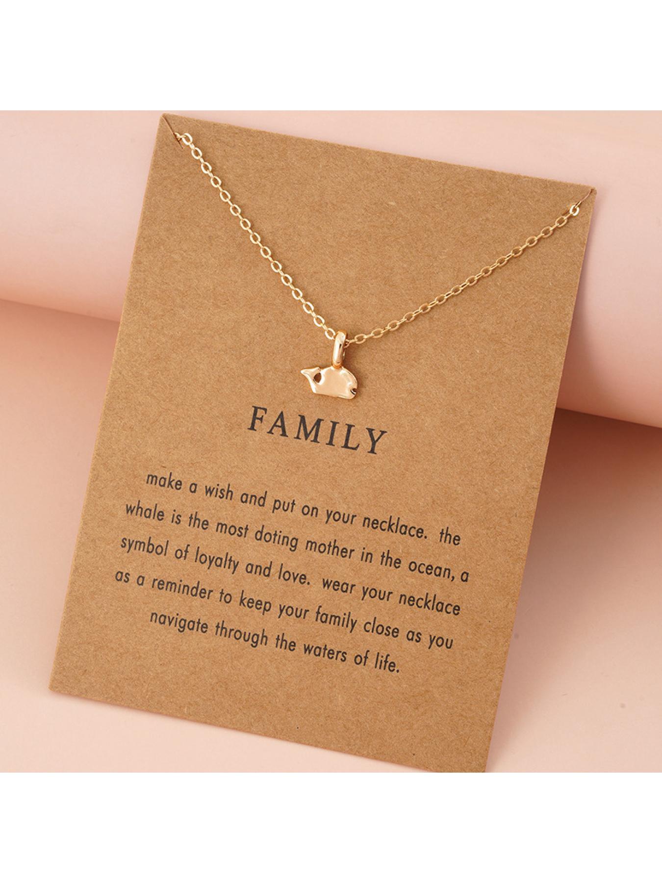 New Card Necklace Chain Pendant, Unique Small Fish Design, Fashionable Jewelry Accessory, Perfect Gift Idea