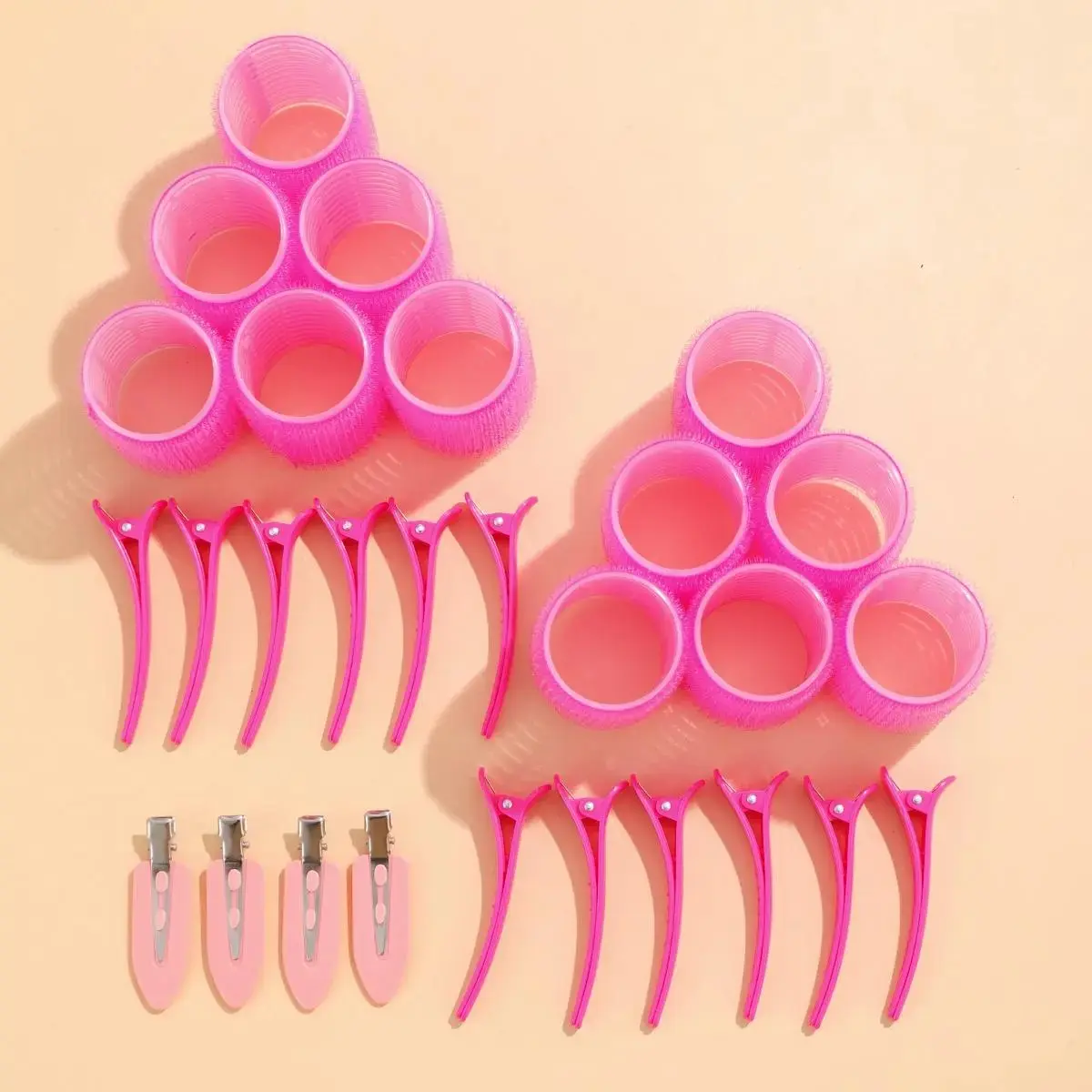 28-Piece Large Hair Curler Set, DIY Hair Styling Tools, Includes Clips and Rollers, Heatless Hair Styler, Overnight Styling Tool, Perfect for Home and Travel