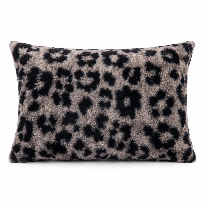 Luxury Faux Rabbit Fur Pillowcase, Leopard/Tiger/Butterfly Print & Solid Color Decorative Pillow Cover, Ultra Soft Plush Fluffy Cozy Bedding, Queen Size 50 x 75 cm (19.7 x 29.5 in), All-Season Decor for Bedroom, Dorm, Sofa & Guest Room