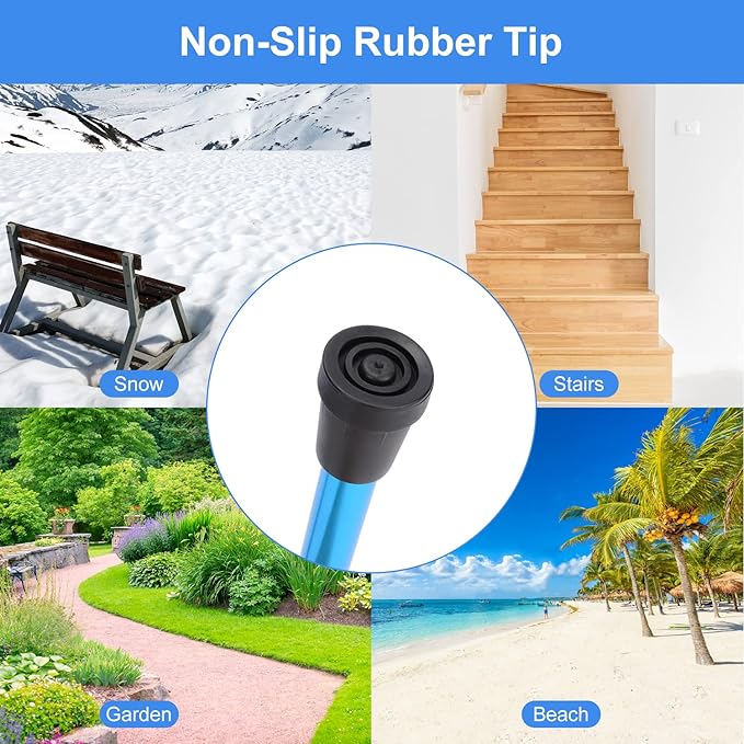 5-Section Folding Cane, Lightweight Adjustable Portable Walking Stick for Balanced Mobility, Stylish Hiking Gear for Men and Women, Hiking Stick Pole