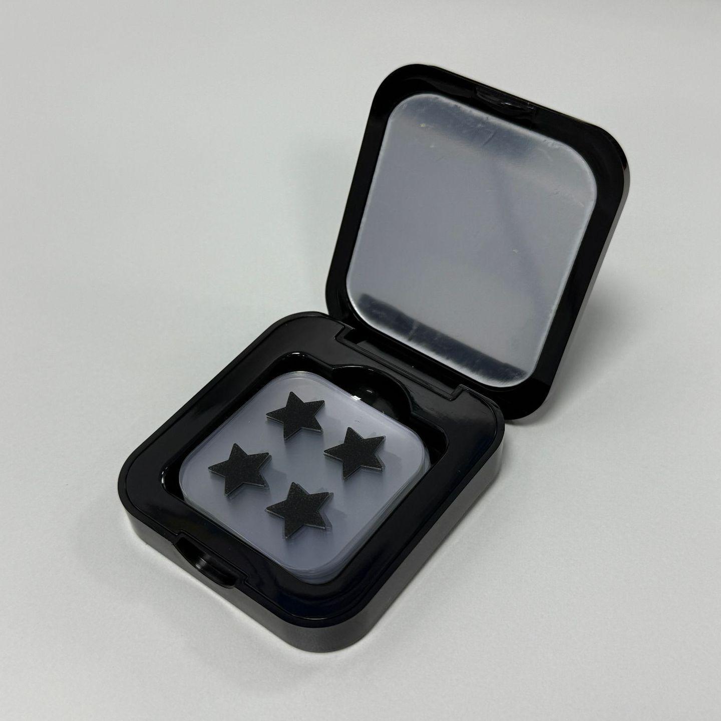 Compact Mirror Case Star Acne Patch Disposable Colorful Hydrocolloid Pimple Patch Absorbs Fluids Speeds Healing Invisible Adhesive Cute Star Shape Daily Breakout Helper Acne Spot Patches