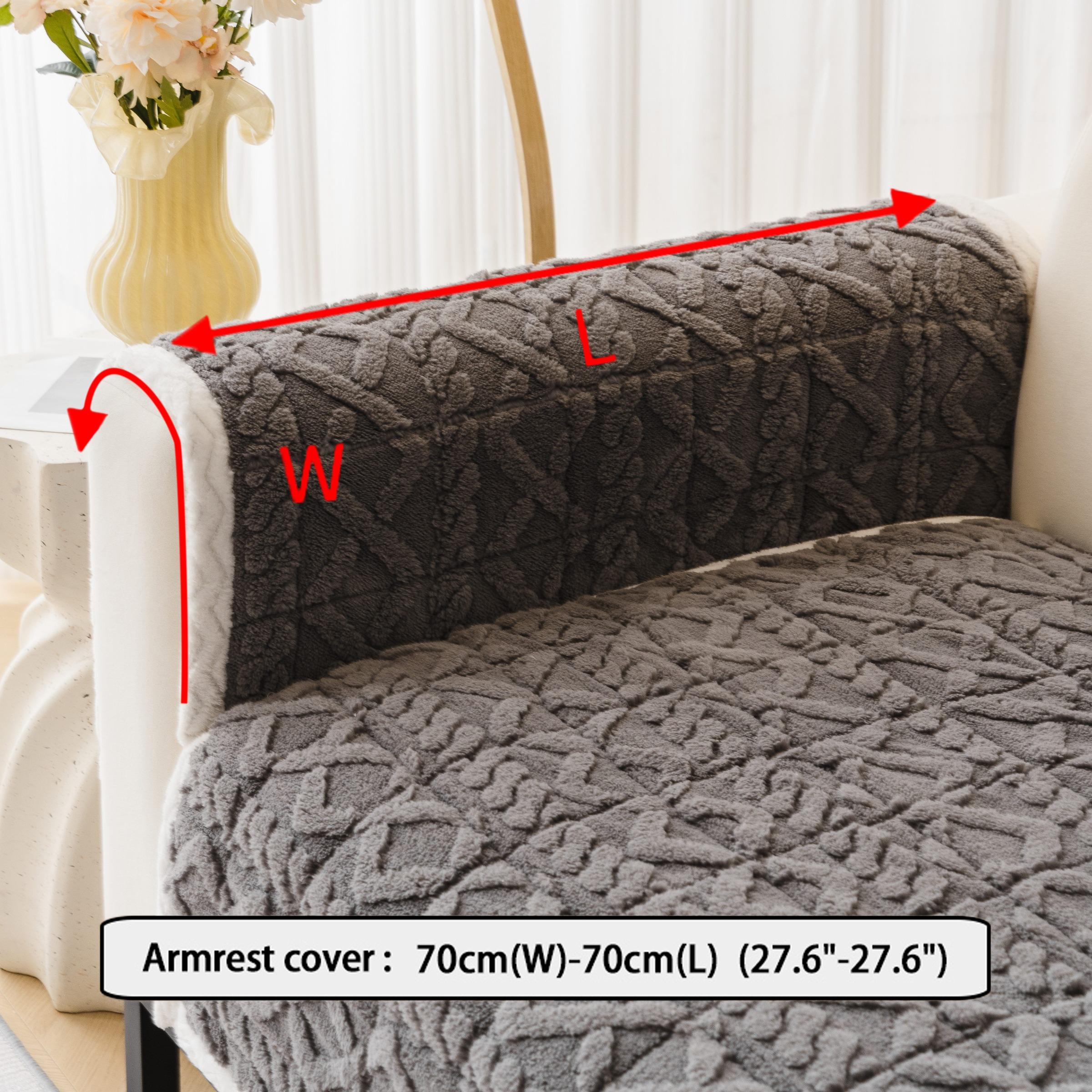 Simple Solid Velvet Sofa Cushion, European Style Soft Sofa Pad, Durable and Fashionable Furniture Accessory, All-Season Couch Protector
