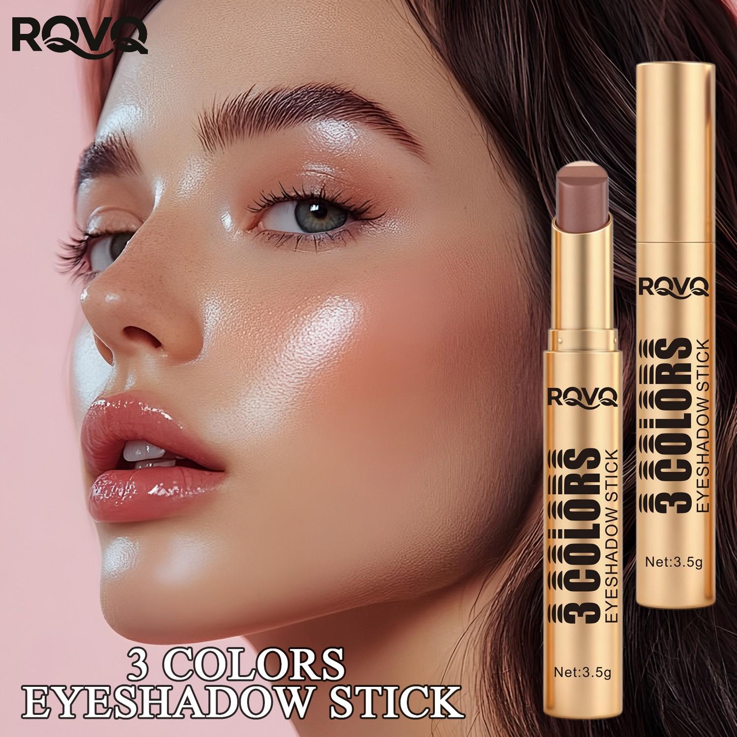 Three Color Eyeshadow Stick, Matte and Shimmer Finish, Waterproof, Easy Application, Perfect for All Makeup Styles, Ideal Valentine's Gift