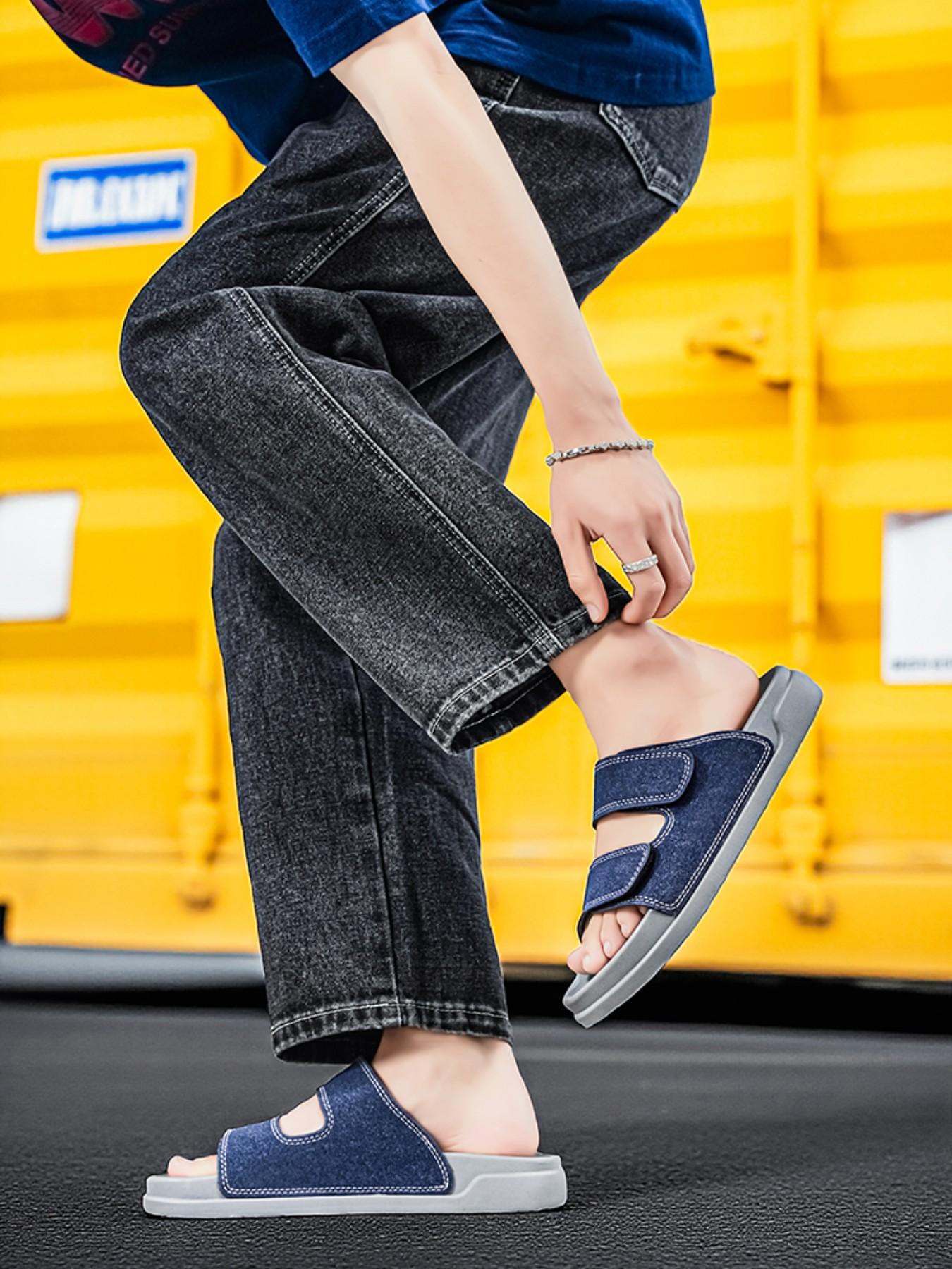 Unisex Faux Fur Slip-On Sandals, Soft Sole Beach Shoes for Summer, Casual Outdoor Footwear, Comfortable & Stylish Design