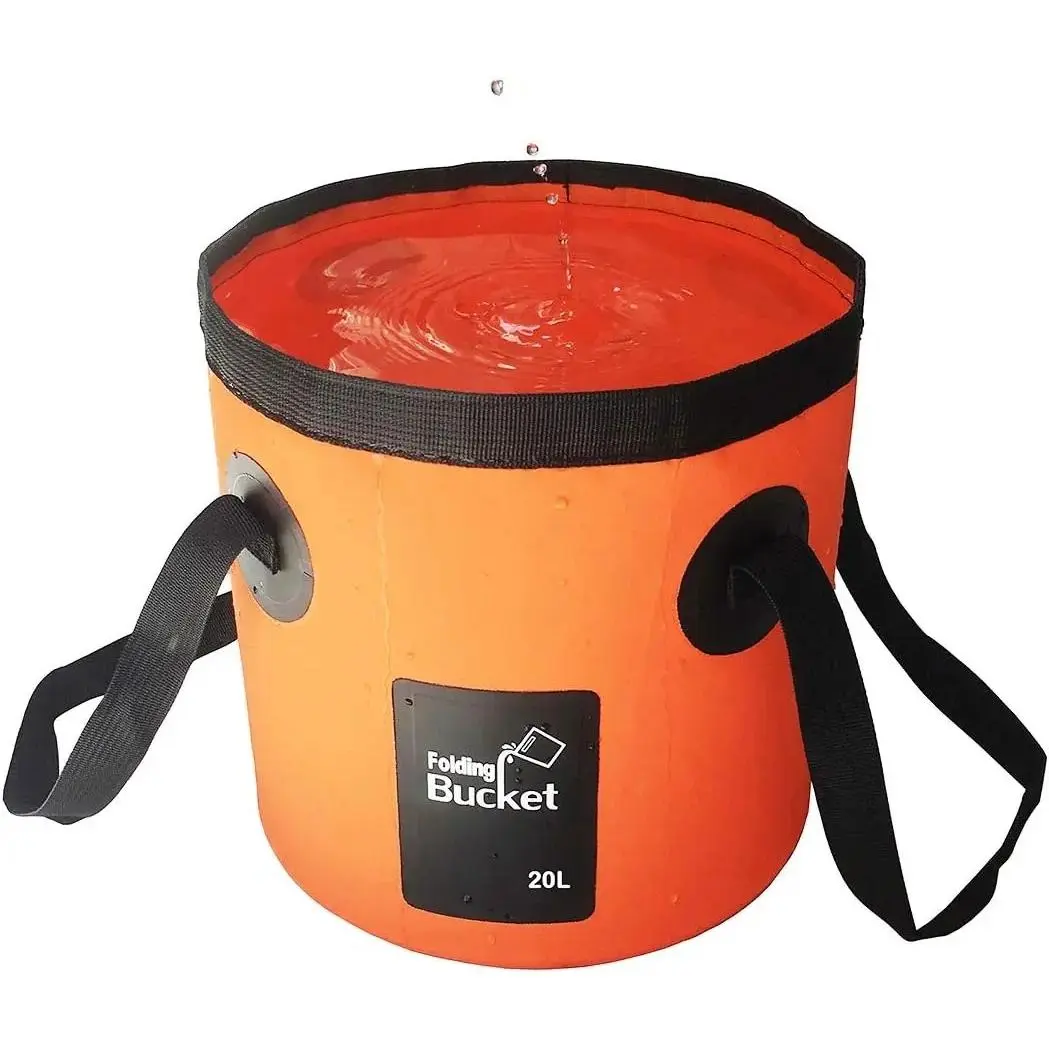 12L/20L Portable Folding Water Storage Bucket, Collapsible Water Container, Durable PVC Water Bucket with Handle, Suitable for Camping Tools, Fishing, Travel, Road Trip Essentials & Outdoor Gardening