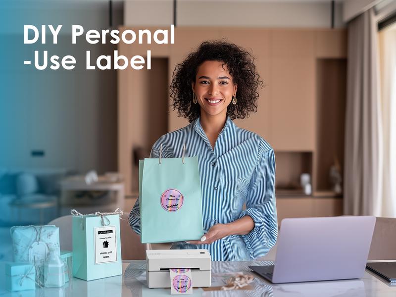 KNAON Thermal Shipping Label Printer BLuetooth Wireless Printer 4x6 for Small Business & Package,Compatible with USPS, Amazon, Shopify, iOS/Android/Windows/Mac