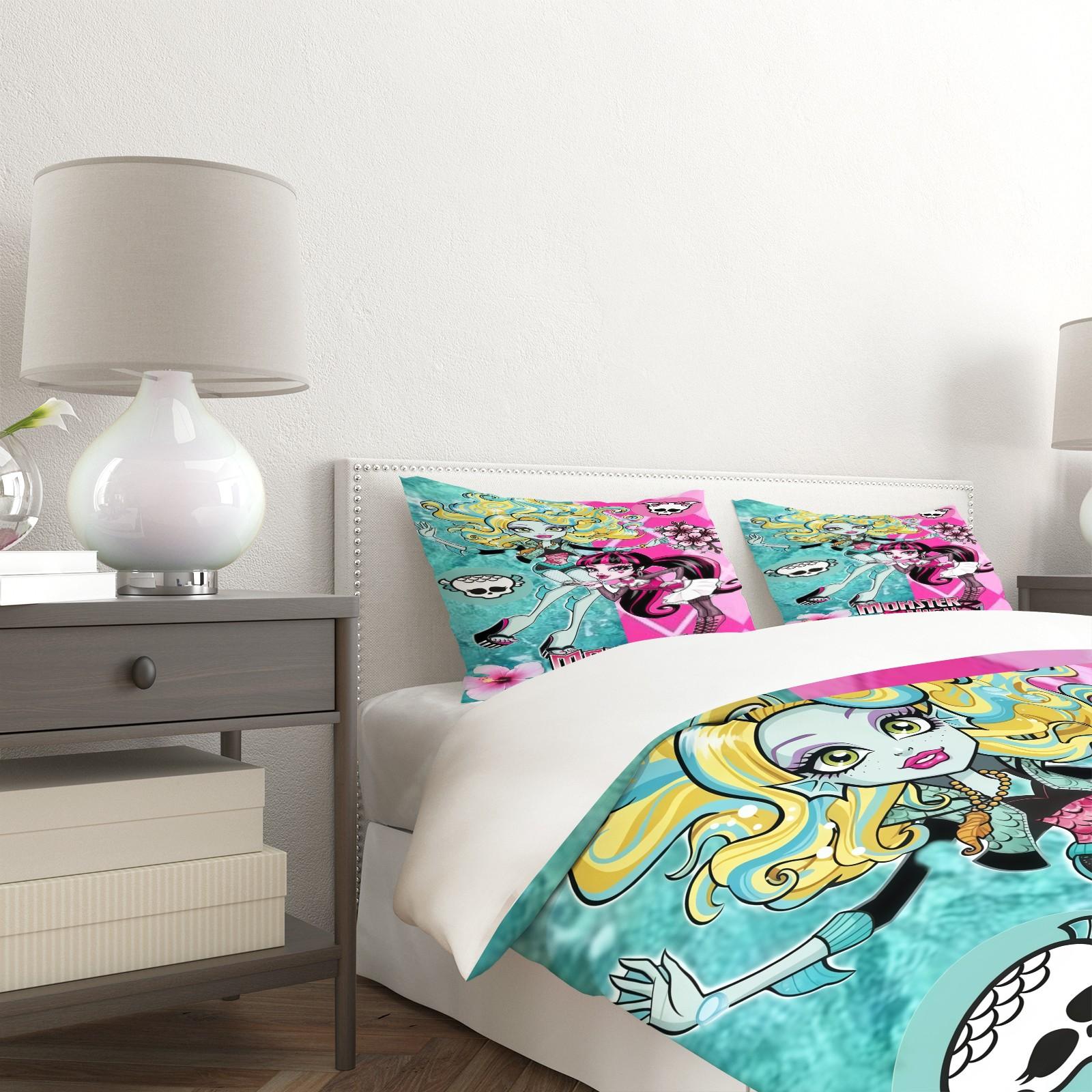 Monster High Duvet Cover Set, Bedroom Bedding Set, Gift for Family