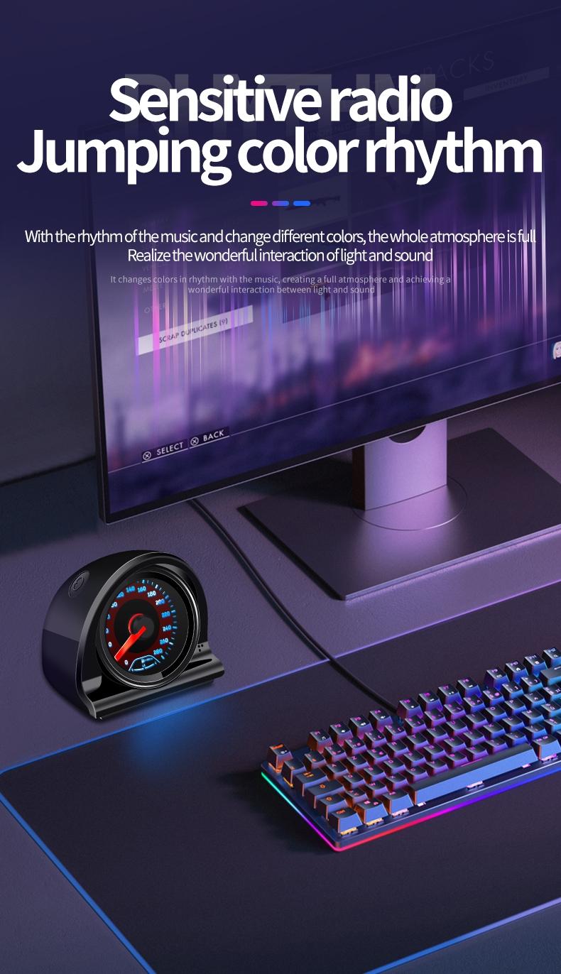 Car Pointer Rhythm Light Atmosphere Light Music Rhythm Light Voice Controlled Pickup Light Car Ornament 5V USB Night Light Interior Car Lights