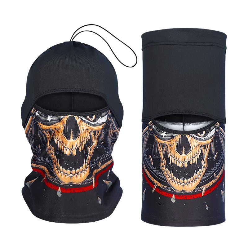 Winter Thickened Warm Head Cover, Multi-Function Face Mask Scarf Hat, Stylish Print Balaclava for Outdoor Sports Ice Fishing Cycling Hiking Skiing