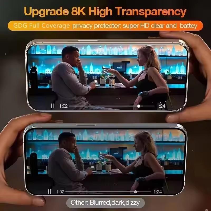 4 Pcs Privacy Screen Protector for iPhone 12 13 14 15 16 17 Pro Max 14 15 16 Plus 17E Series 28° Side view Prevent Peeping Tempered Glass 9H Diamond Hardness - 98% Clarity HD Clear Anti-Scratch Full Cover Privacy Glass