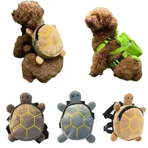Turtle Design Dog Backpack Harness - Sporty Protective Gear, Ergonomic No-Pull Adjustable Pet Vest, Sturdy D-Ring Leash Clip, Portable Self-Storage for Small-Medium Puppies, Ideal for Outdoor Travel & Hiking