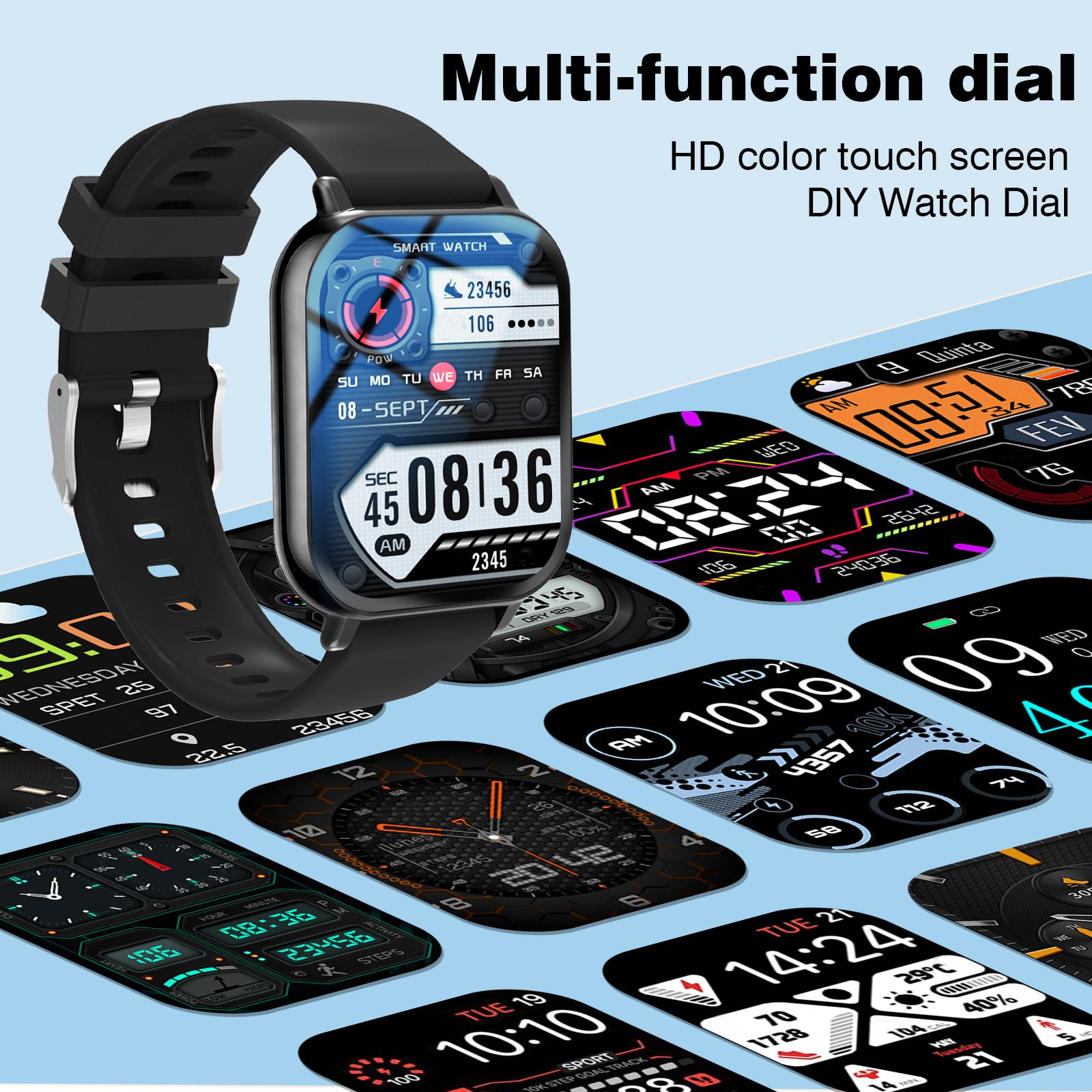 2026 New Smartwatch, 1.83-inch, unisex, wireless calling, multiple sports modes, message notifications, remote photo, music playback, compatible with Iphone and Android