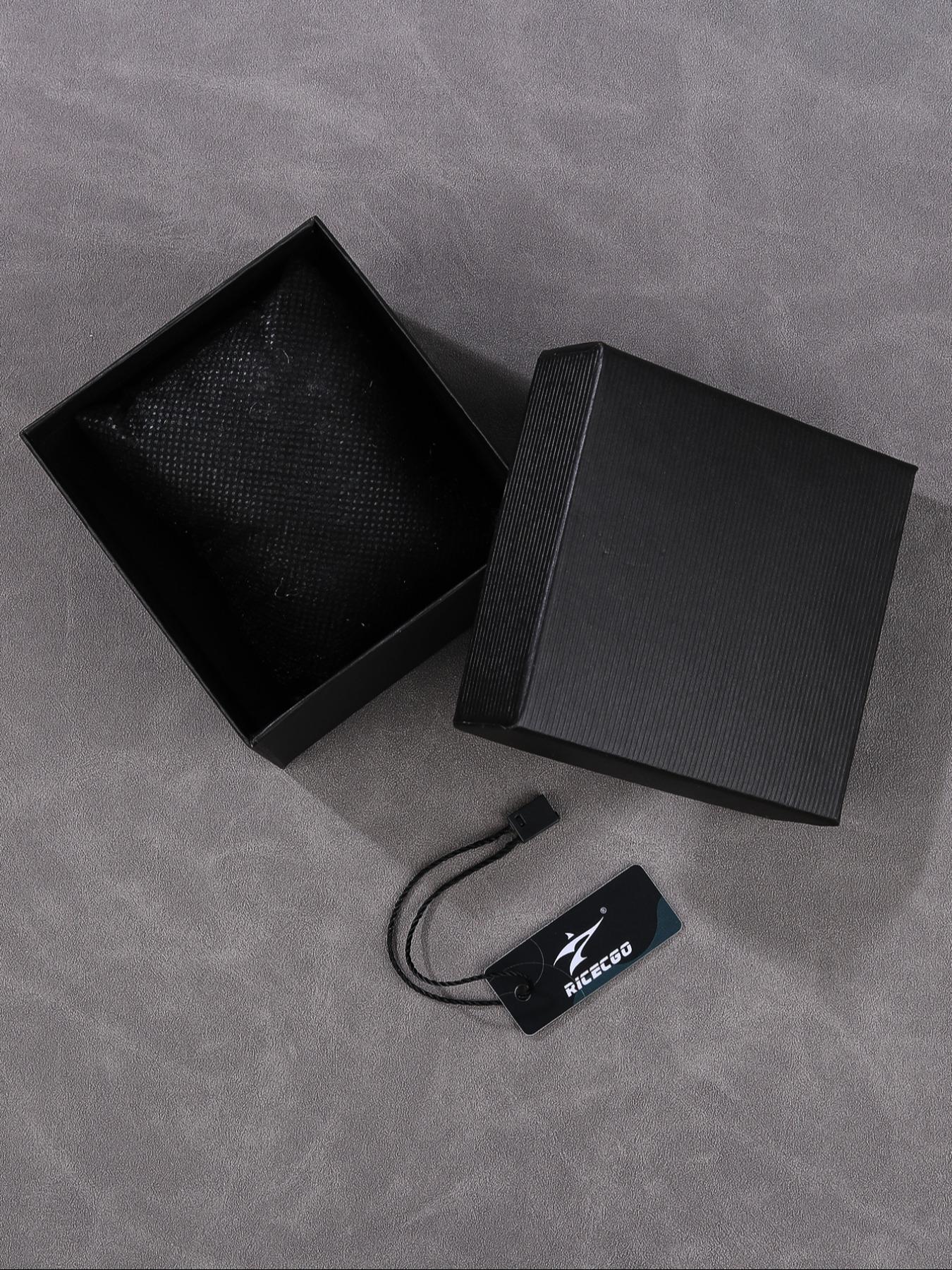 RICECGO Luxury Full-Diamond Men's Watch: Sparkling with diamonds, this timepiece features elegant design and refined details, showcasing the charm of a stylish man. It is an accessory that elevates your style, Fashionable Wristwatch