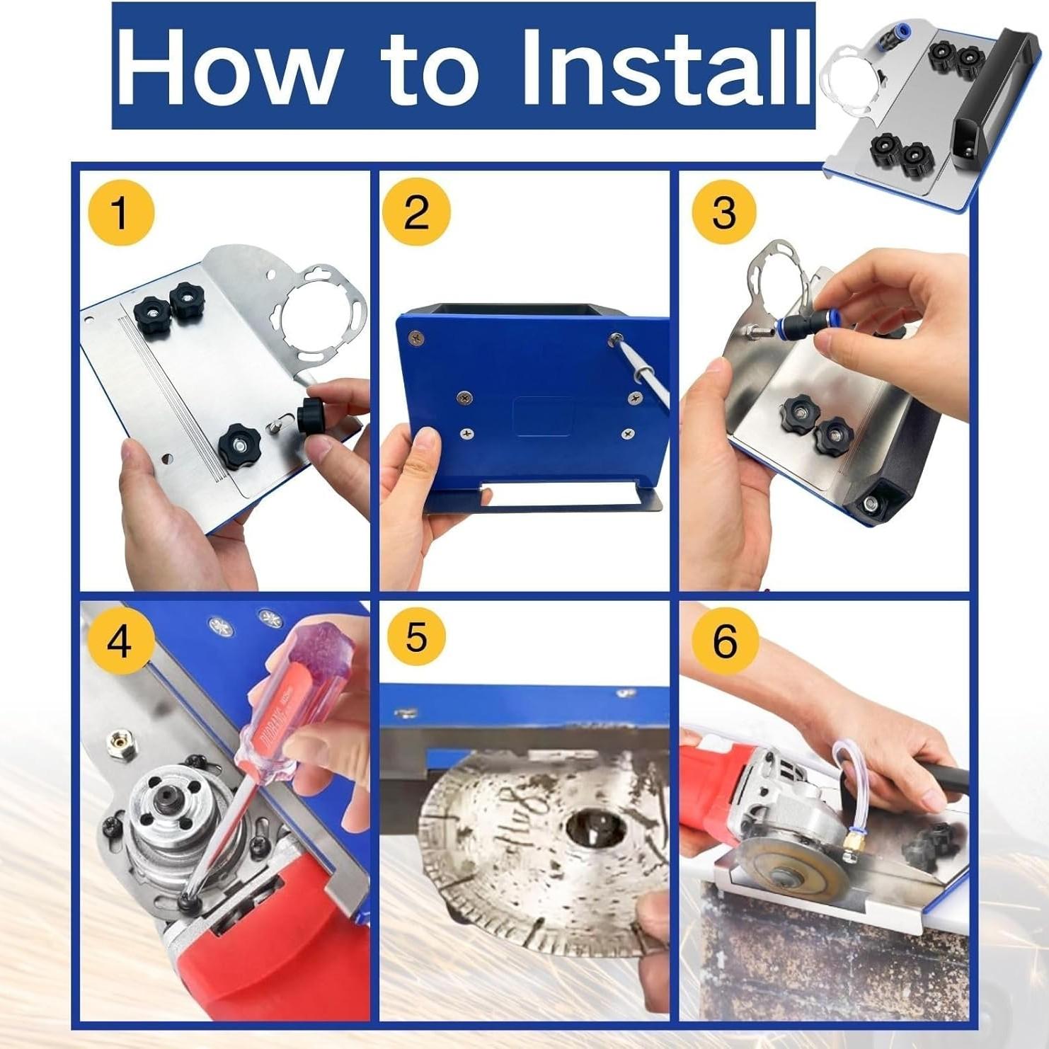 Angle Grinder Attachments Stand for the Pro, 45 Degree Tile Chamfering Tool, Ceramic Tile Cutter Tool, Precision Tile Cutting