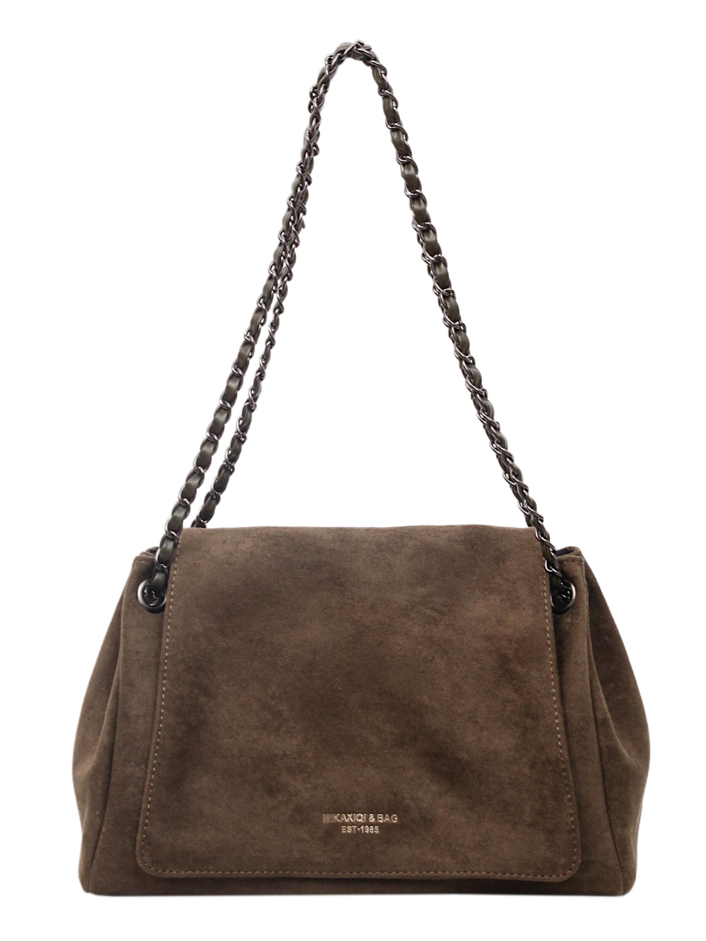 Women's Fall/Winter Suede Shoulder Bag with Fashion Woven Chain, Ideal for Commuting and Shopping, Perfect Gift Chain Bag