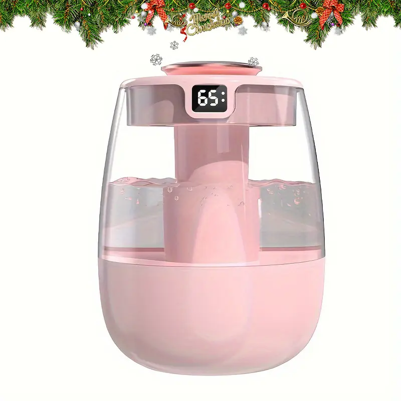 Large-Capacity Air Humidifier for Home, Bedroom, and Office; Portable High-Mist Air Humidifier; Desktop Mist Humidifier; Desktop Office Humidifier with Dual Nozzles and High Mist Output; Quiet Digital Humidifier; Desktop Noiseless Humidifier