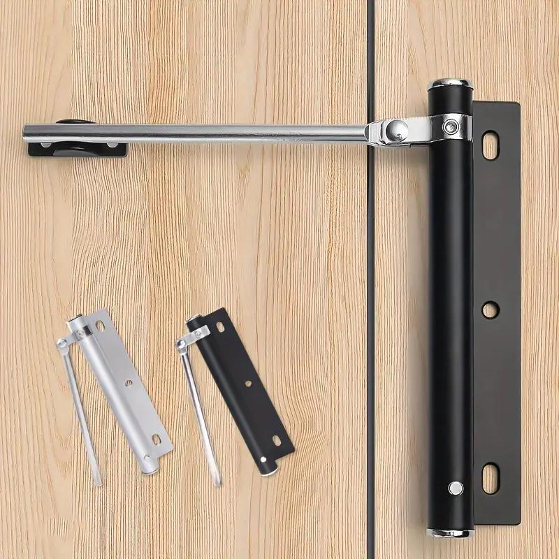 Stainless Steel Adjustable Quiet Automatic Door Closer, Rust-Proof Foldable Design for Home and Office Use, Durable Door Hardware for Easy Installation