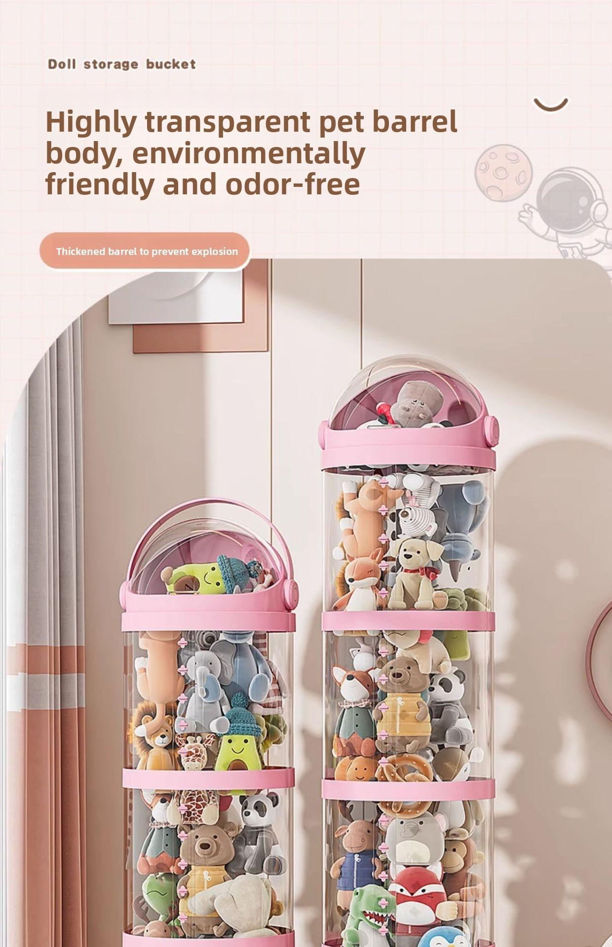 Miniature Figure Display Box Storage Box, Transparent Storage Rack for Small Collectibles and Plush Characters with Stackable Design