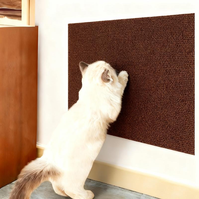 10pc Wall Self-Adhesive Anti-Cat-Scratch Sofa Protector, DIY Cats Scratching Prevention, Linen Material, Trimmable Design, Pet-Friendly