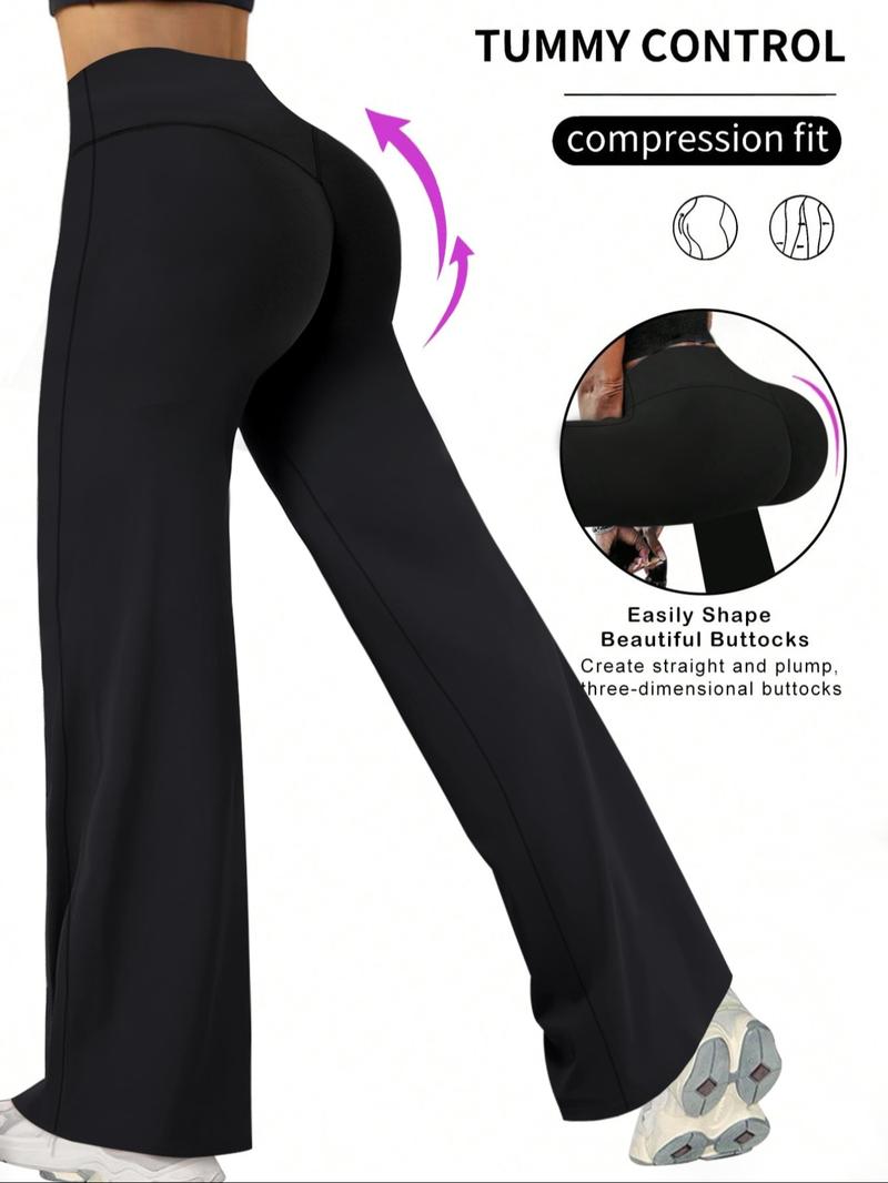 New Women's Fashionable High-Waisted Straight Leg Pants, Slimming Casual Wide-Leg Joggers, Sports Running Fitness Yoga Pants