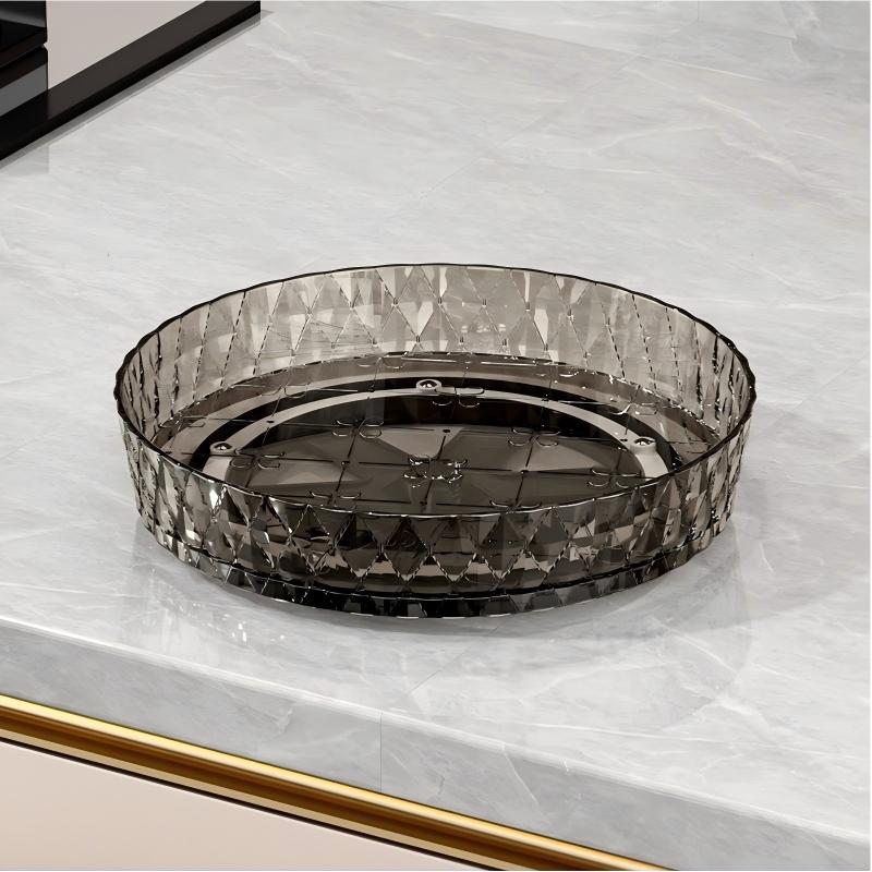 Rotating Storage Rack for Kitchen Countertop, Multi-Functional Rotating Tray, Spice Organizer, Living Room Desktop Storage Tray