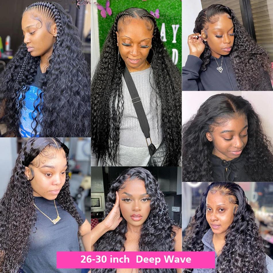 Bling Hair TikTokShopBlackFriday Water Wave Frontal Wig Transparent 13x4 13x6 Deep Wave HD Lace Frontal Human Hair Wigs Curly Human Hair Lace Frontal Wigs For Women