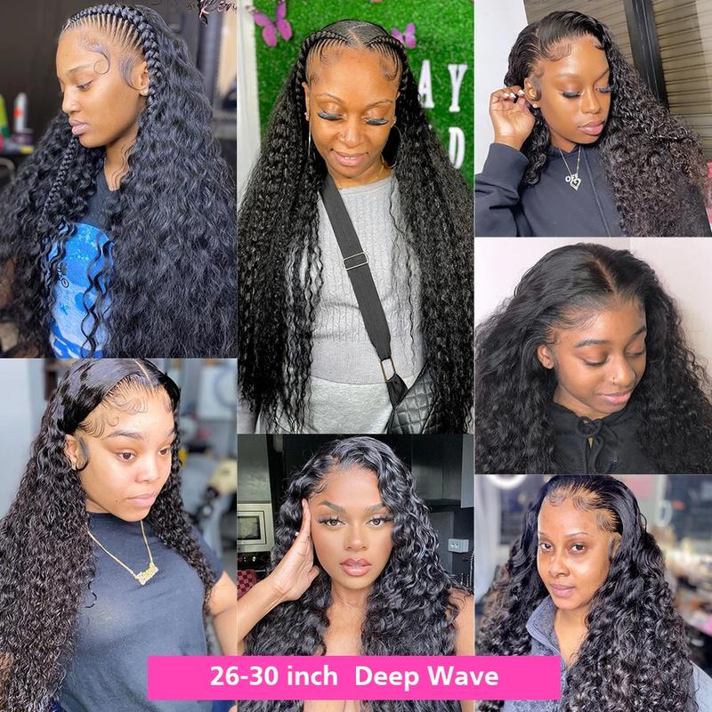 Bling Hair TikTokShopBlackFriday Water Wave Frontal Wig Transparent 13x4 13x6 Deep Wave HD Lace Frontal Human Hair Wigs Curly Human Hair Lace Frontal Wigs For Women
