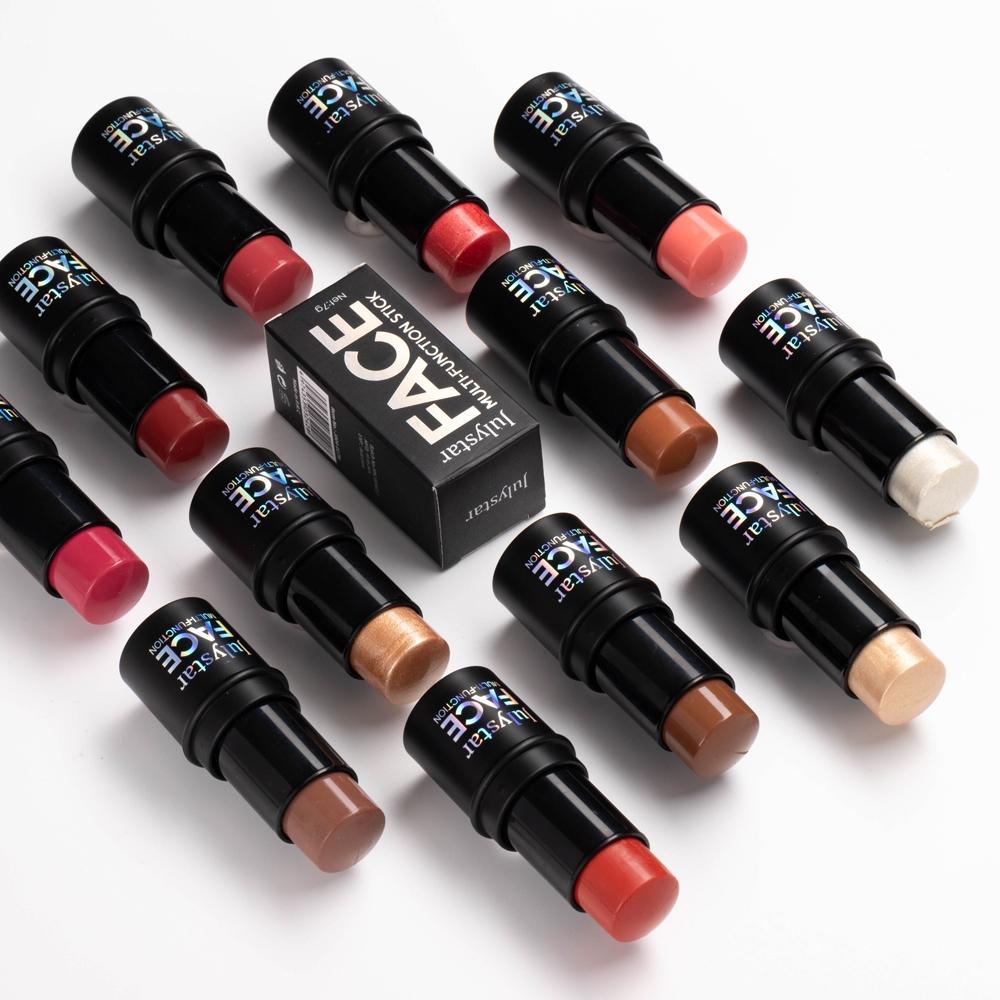 Julystar Multi-Functional Makeup Stick, Highlighter, Contour, Blush, Eyeshadow, Natural Blend, Moisturizing, Portable, Multiple Colors Available