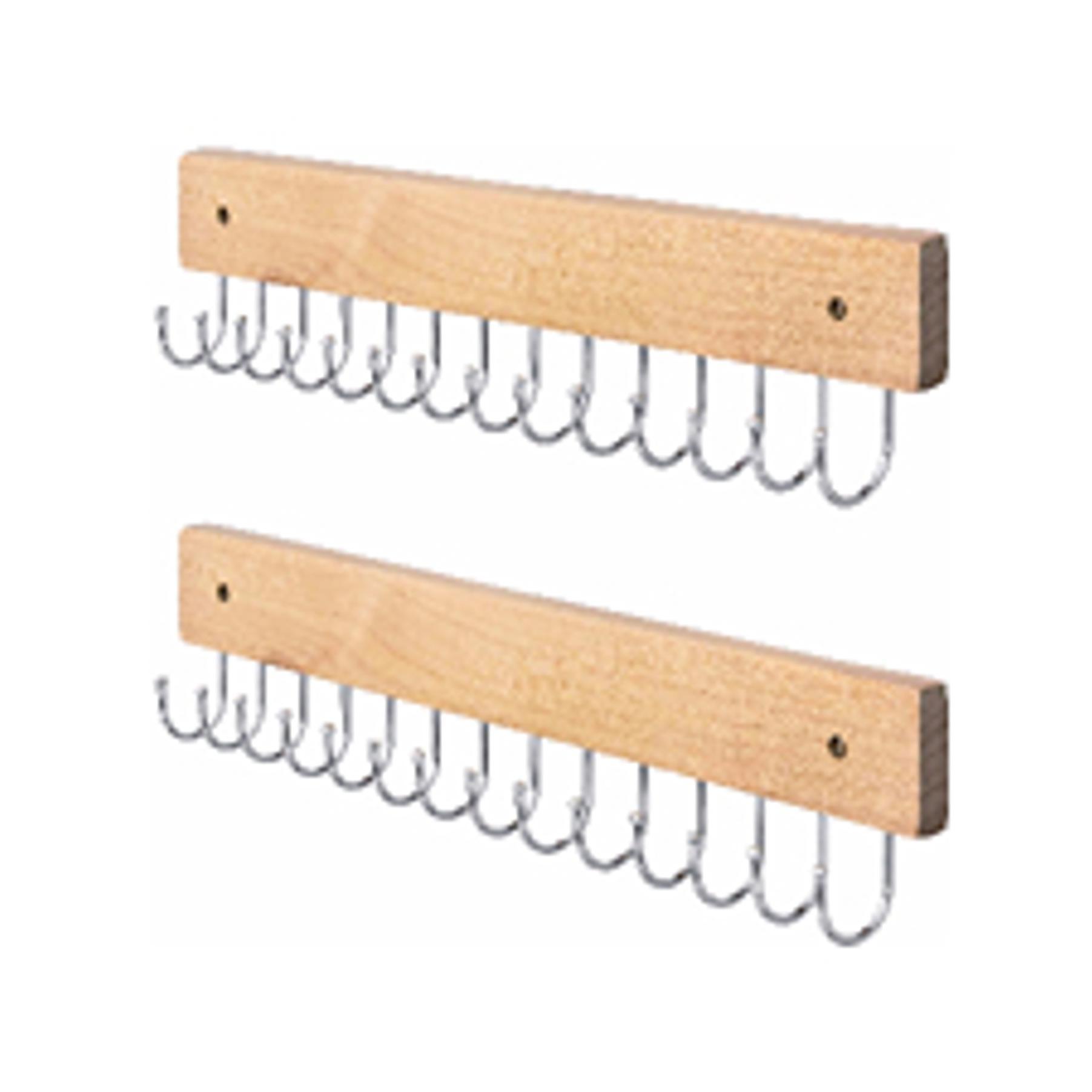Hat Rack for Wall, Expandable Wall Hat Holder with 16 Hooks, 16 inch Wooden Wall Hook for Baseball Caps,Cowboy, Bag,Hoodie(Brown)