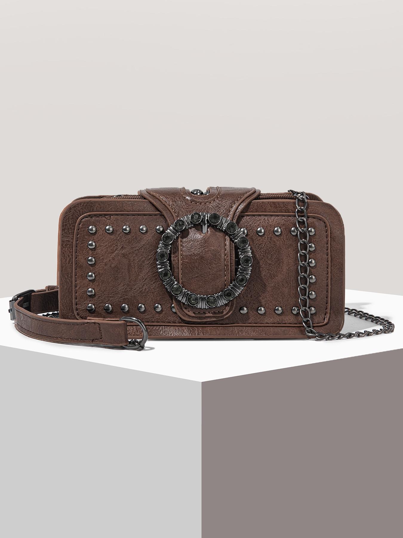 Women's Elegant Chain Strap Crossbody Bag, Fashionable Shoulder Bag for Daily Used, Casual Trendy Versatile High-quality Daily Commuting Bag, Adjustable Crossbody