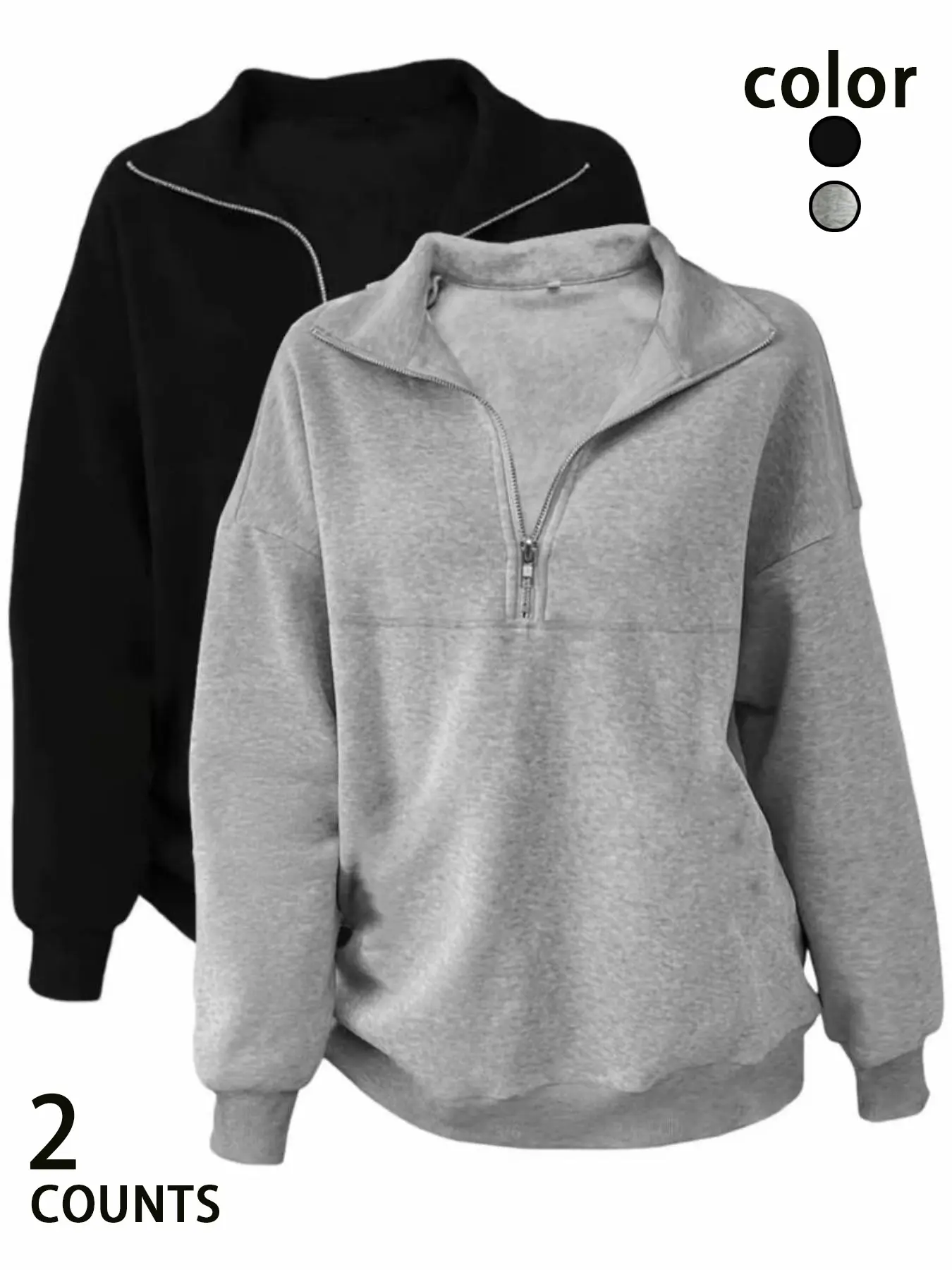 Autumn Winter Comfortable Loose-Fit Long Sleeve Pullover Hoodie, Casual Zipper Design for Outdoor Daily Wear, Thicker Fabric for Fall & Winter Seasons