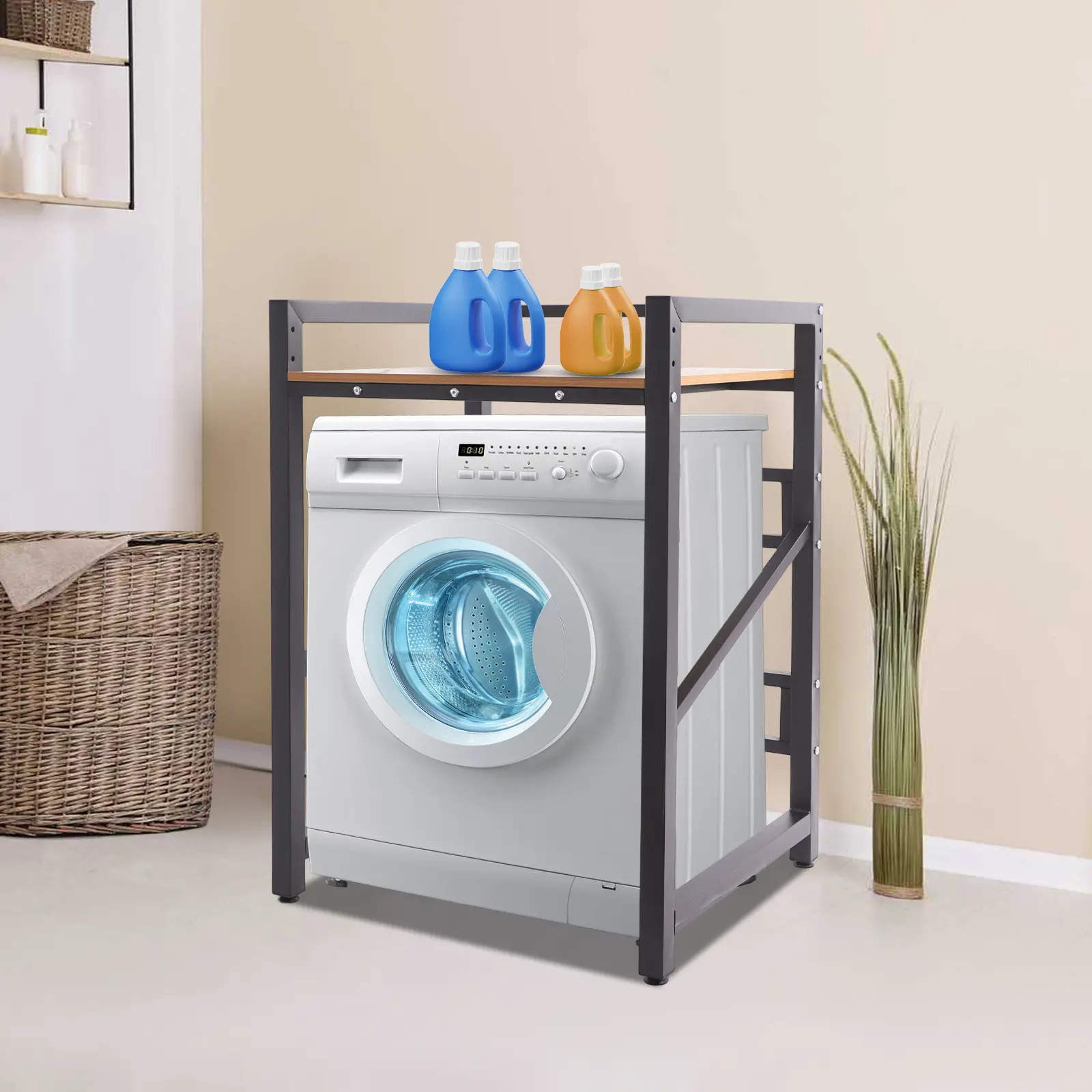 Washer Dryer Stacking Rack 300kg 3 Height for Laundry Room Kitchen Bathroom Use