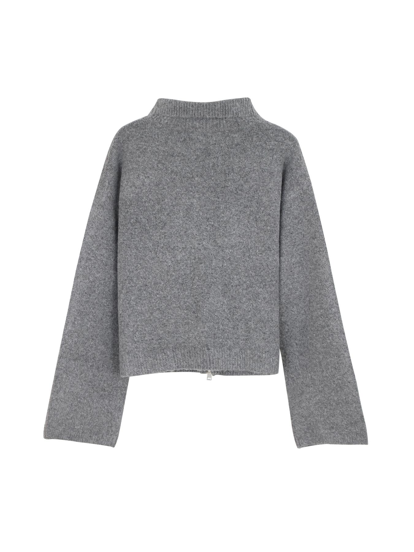 Elegant Women's Knitted High Neck Long Sleeve Cardigan, with Ribbed and Faux Button Detail, Perfect for Spring & Fall Fashion, Womenswear, Knitwear