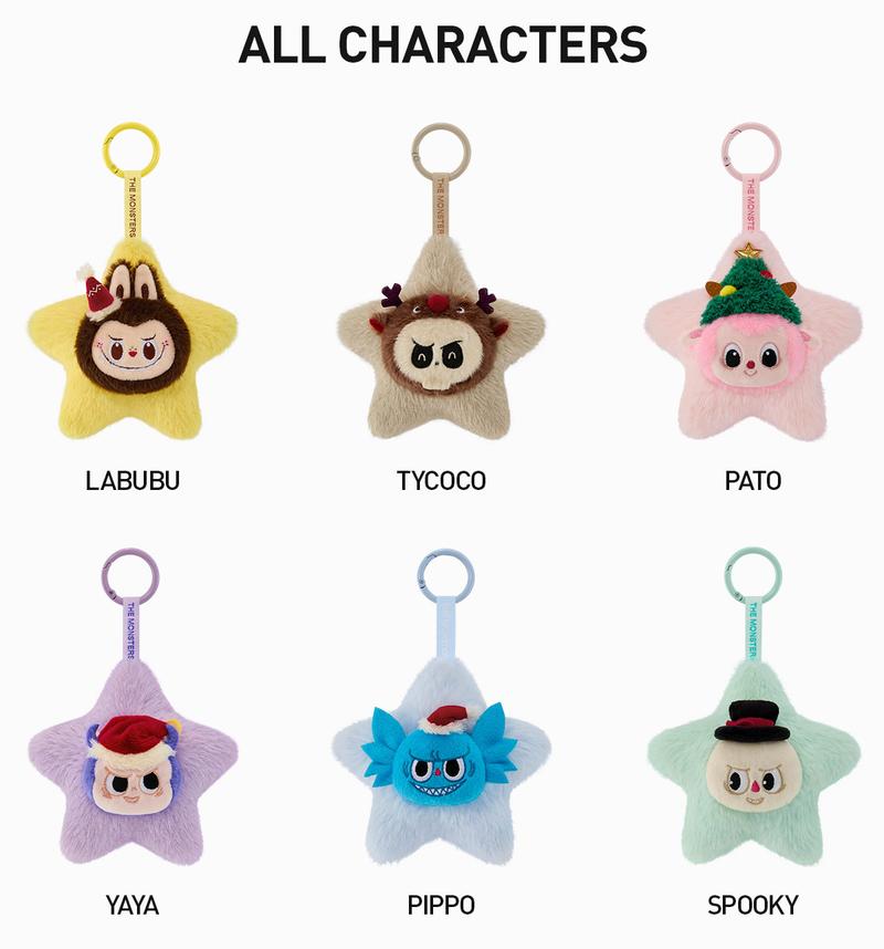 POP MART THE MONSTERS Classic Series-Sparkly Plush Pendant Blind Box, Mystery Box