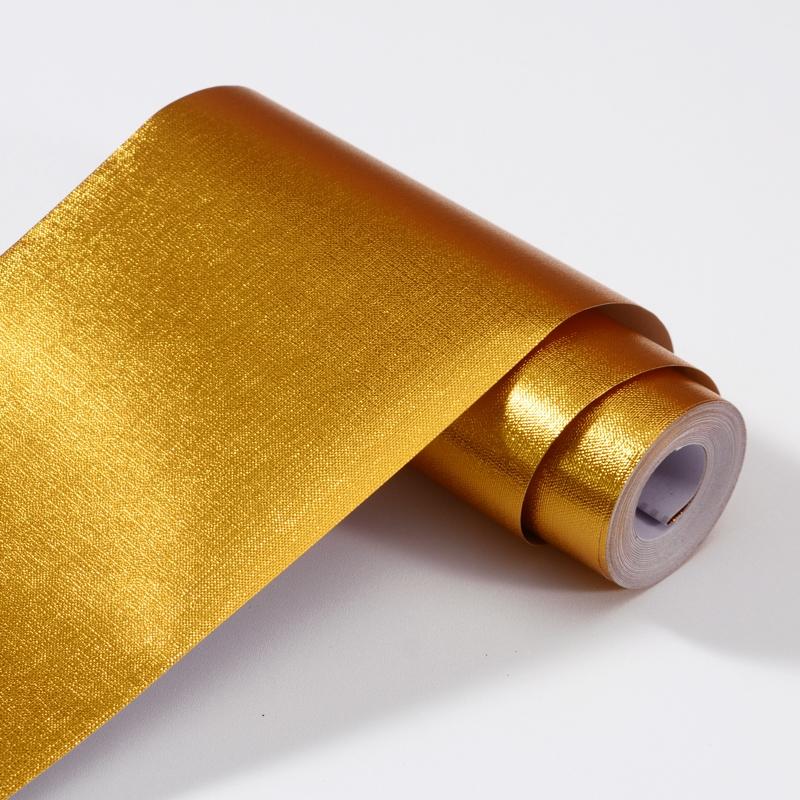 Gold Wallpaper Self-Adhesive Cleanable Removable Peel and Stick Refrigerator Speaker Dryer Cabinet Oven Appliances Furniture Renovation Kitchen Glitter Wallpaper 17.7" X 78.7"