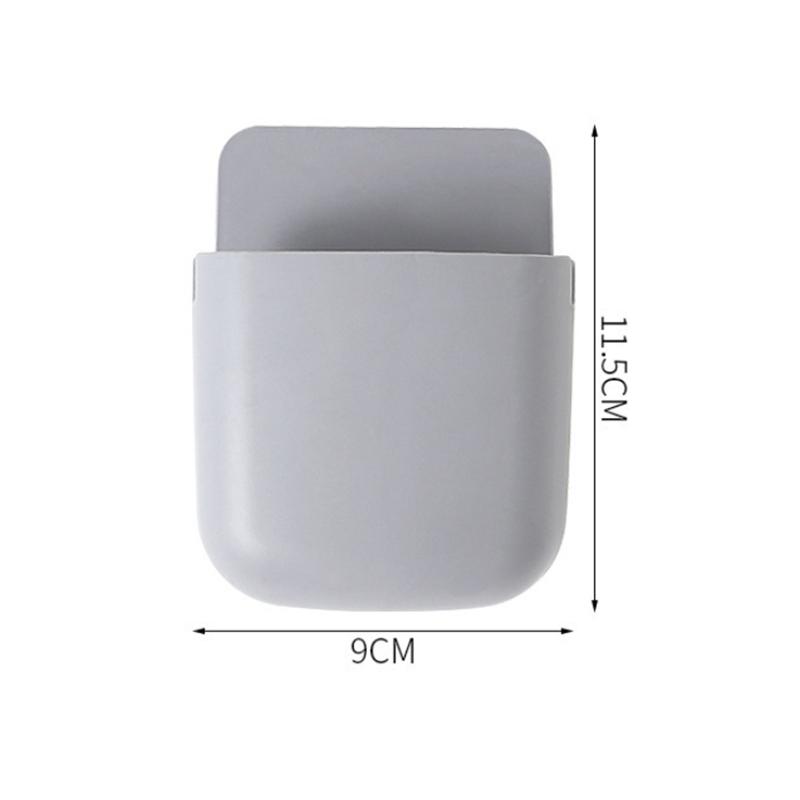 White Wall Hanging Storage Box Household Living Room Conditioner Remote Control Bedside Phone Storage Holder Organizer Box Shelf