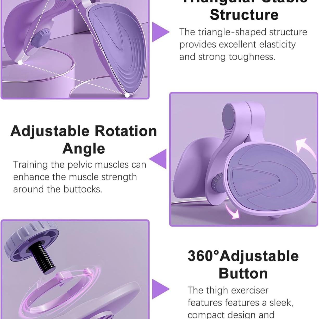 Women's Pelvic Floor Exercise Device, Inner Thigh Trainer, Leg Workout Equipment, Butt Shaper, Inner Thigh Tightener, Gym Fitness Gear