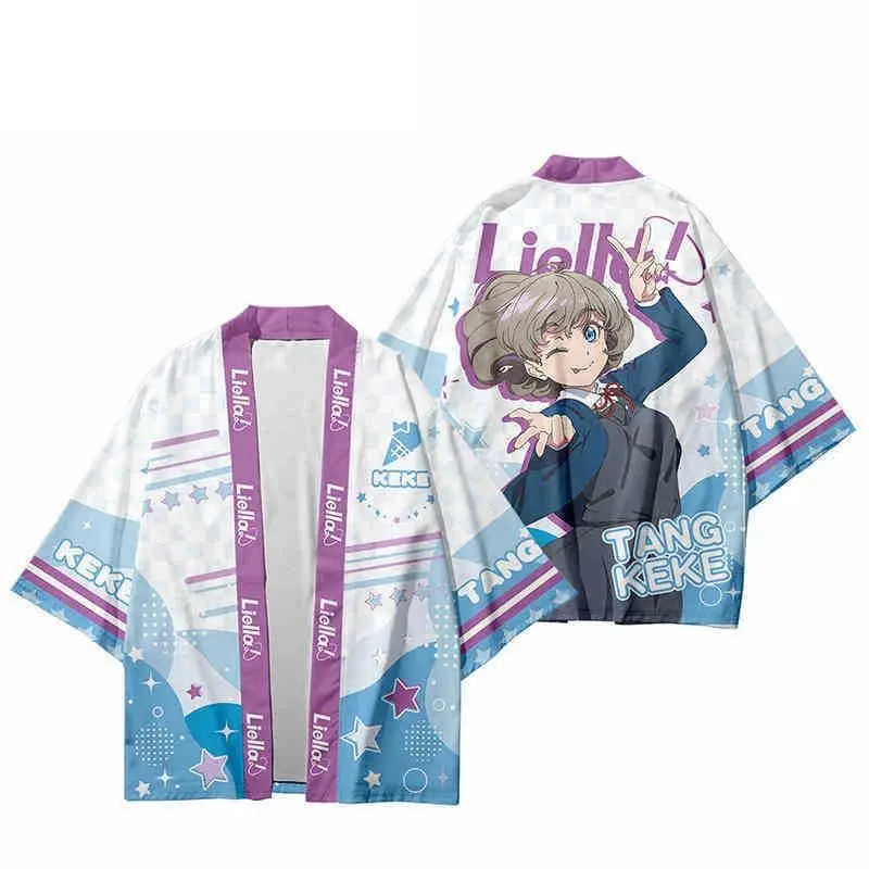 2026 New hot item Anime LoveLive! Superstar!! Onitsuka Natsumi Short Sleeve Haori Cosplay Costume Men Woman Casual Student Loose Kimono Tops