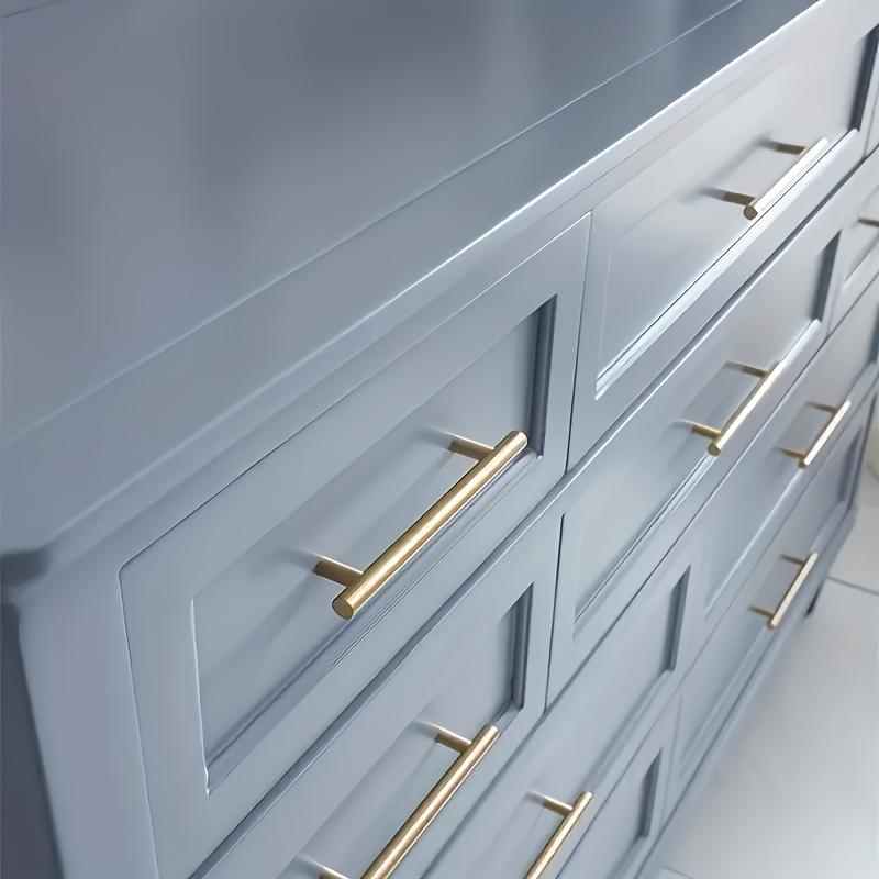 8pcs Gold Stainless Steel Durable Handles - Length 150mm, Suitable for Cabinets, Drawers, Cabinet Doors, Screws Included. Exquisite Christmalloween Gift