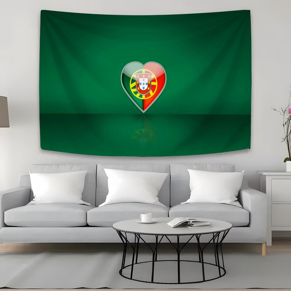 emblem Tapestry Team Background Hanging Football Cloth Bedroom Room Decor P-Portugal Aesthetic Tapestry National Wall Party