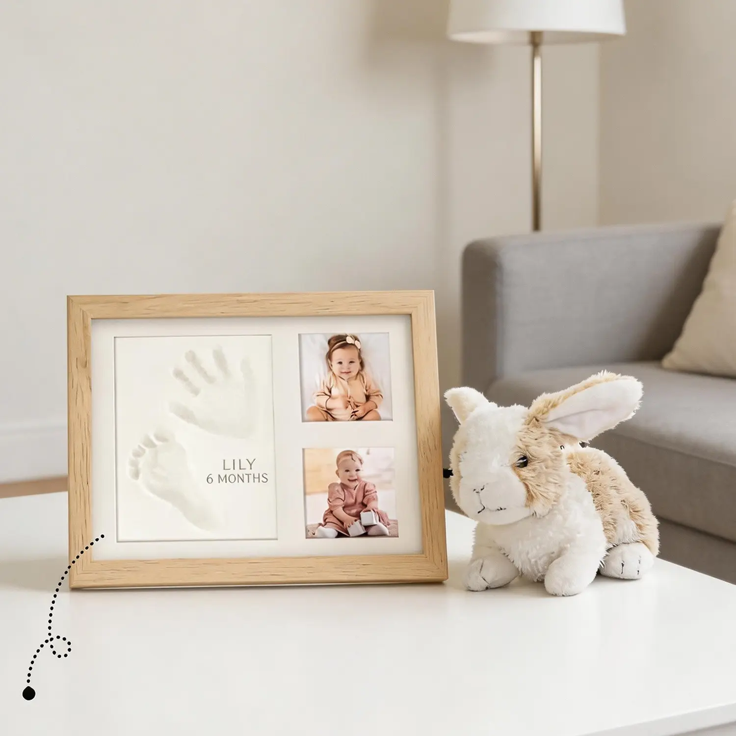 Handprint Photo Frame, Christmas Baby Gift, Newborn Memorial Frame, Personalized Infant Gift, Kindergarten Decoration, Three Color Options