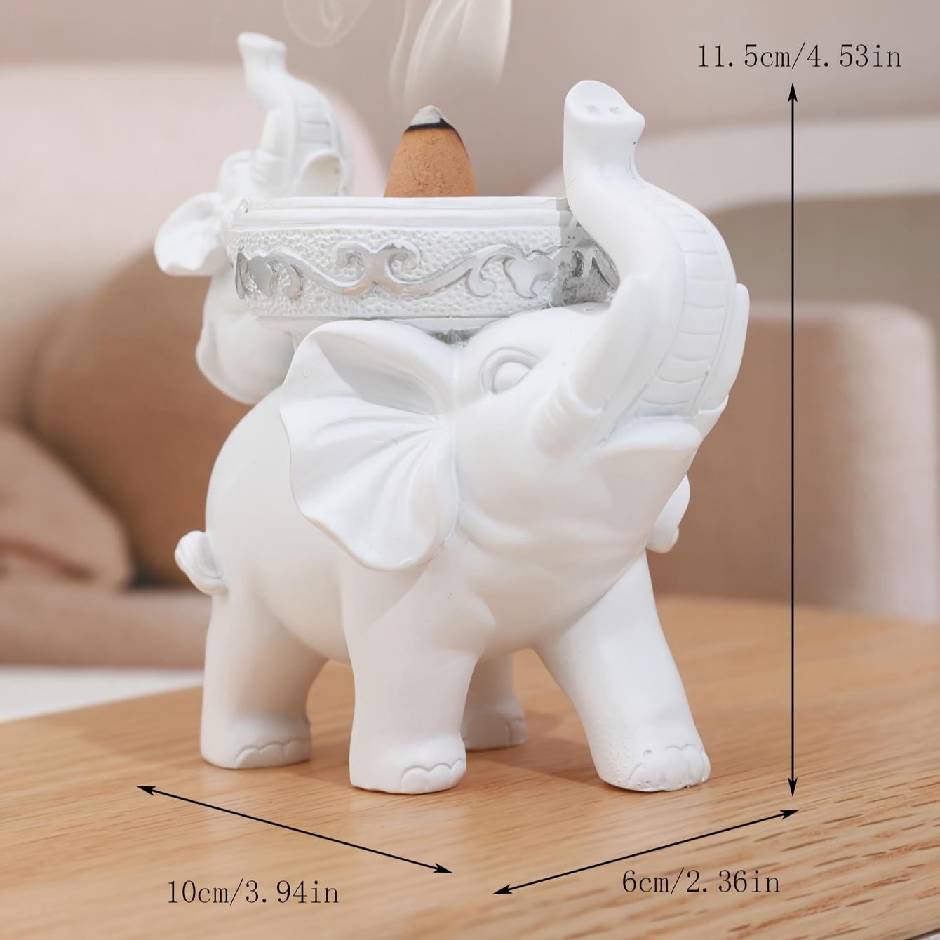 Elephant Design Incense Burner, 1 Count Creative Cute Elephant Design Fragrance Holder, Aromatherapy Scent Diffuser, Desktop Decorative Ornament for Home Office, Home Decor, Room Scents, Scented