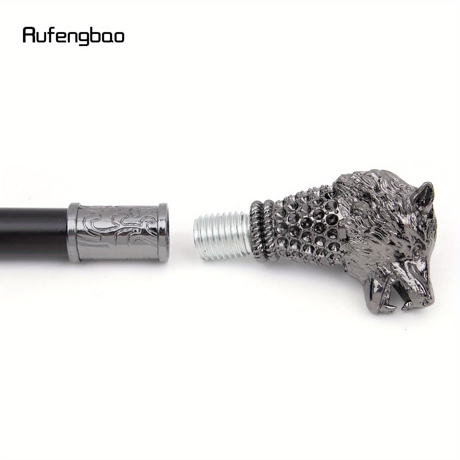 Silver Wolf Fashion Stick Decorative Stick Cospaly Vintage Party Fashionable Cane Crosier 91cm