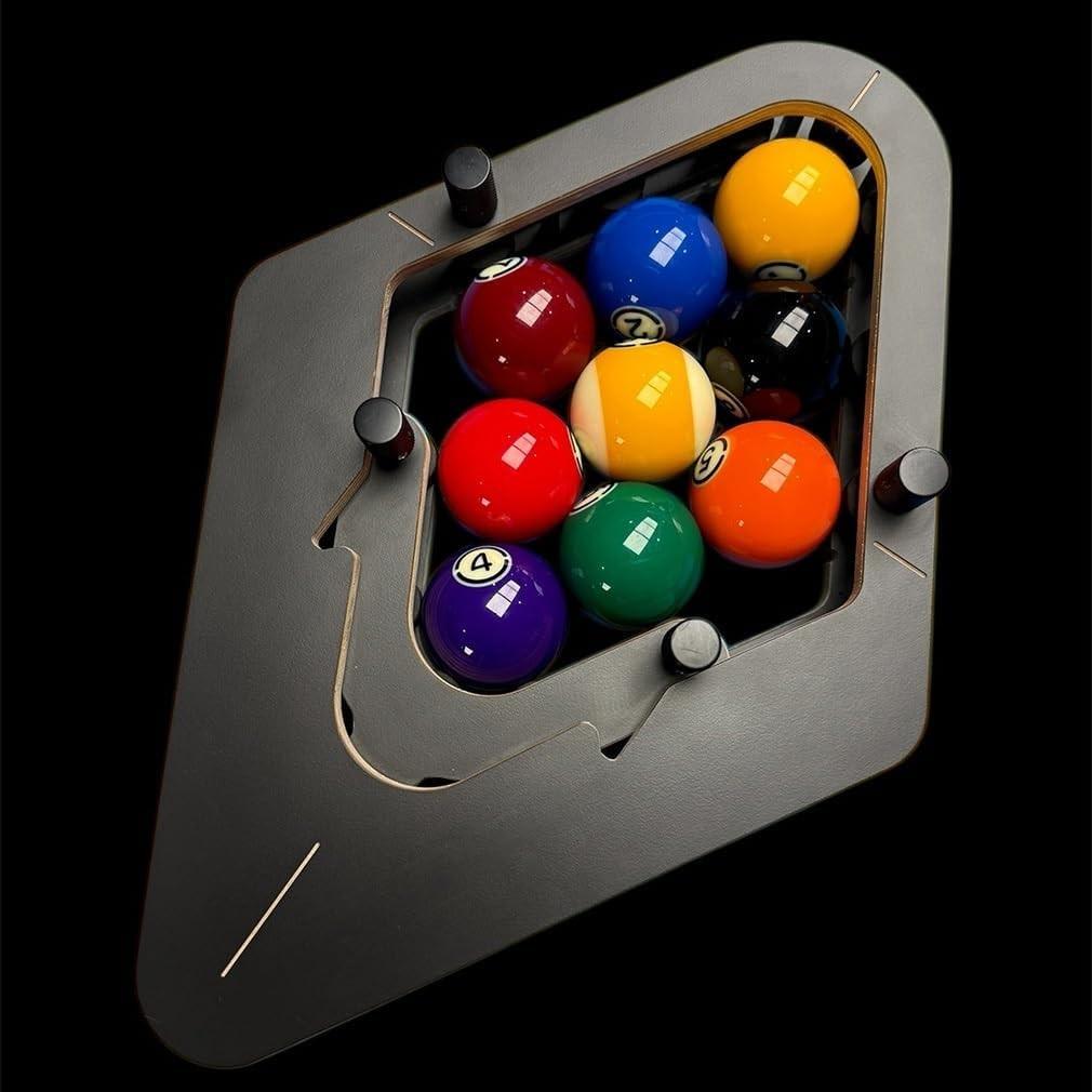 Professional Billiard Rack System, Eliminate Gaps, Solid Wood 9 Ball Triangle Rack, Adjustable Billiard Accessories