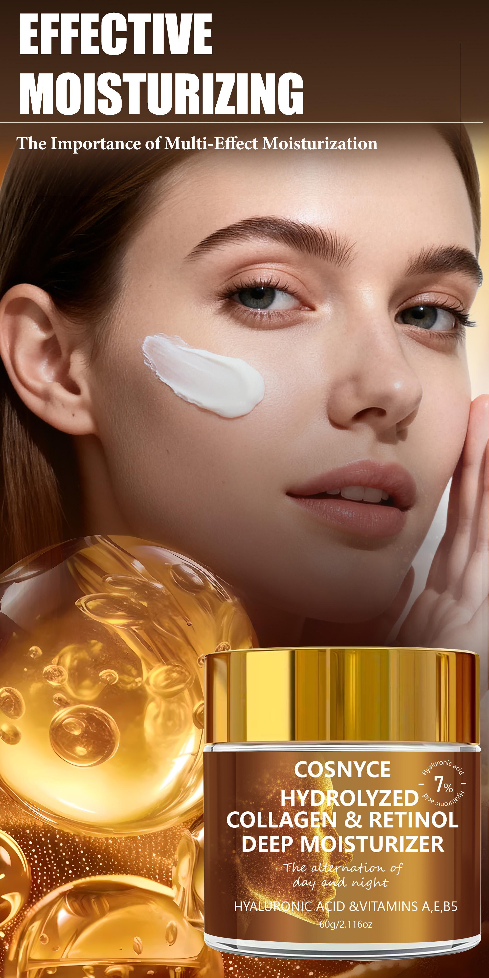 Cosnyce Retinol Deep Hydrating Cream, Retinol & Vitamin E Skincare, Moisturizing Face Lotion for Dry Skin, Daily Use