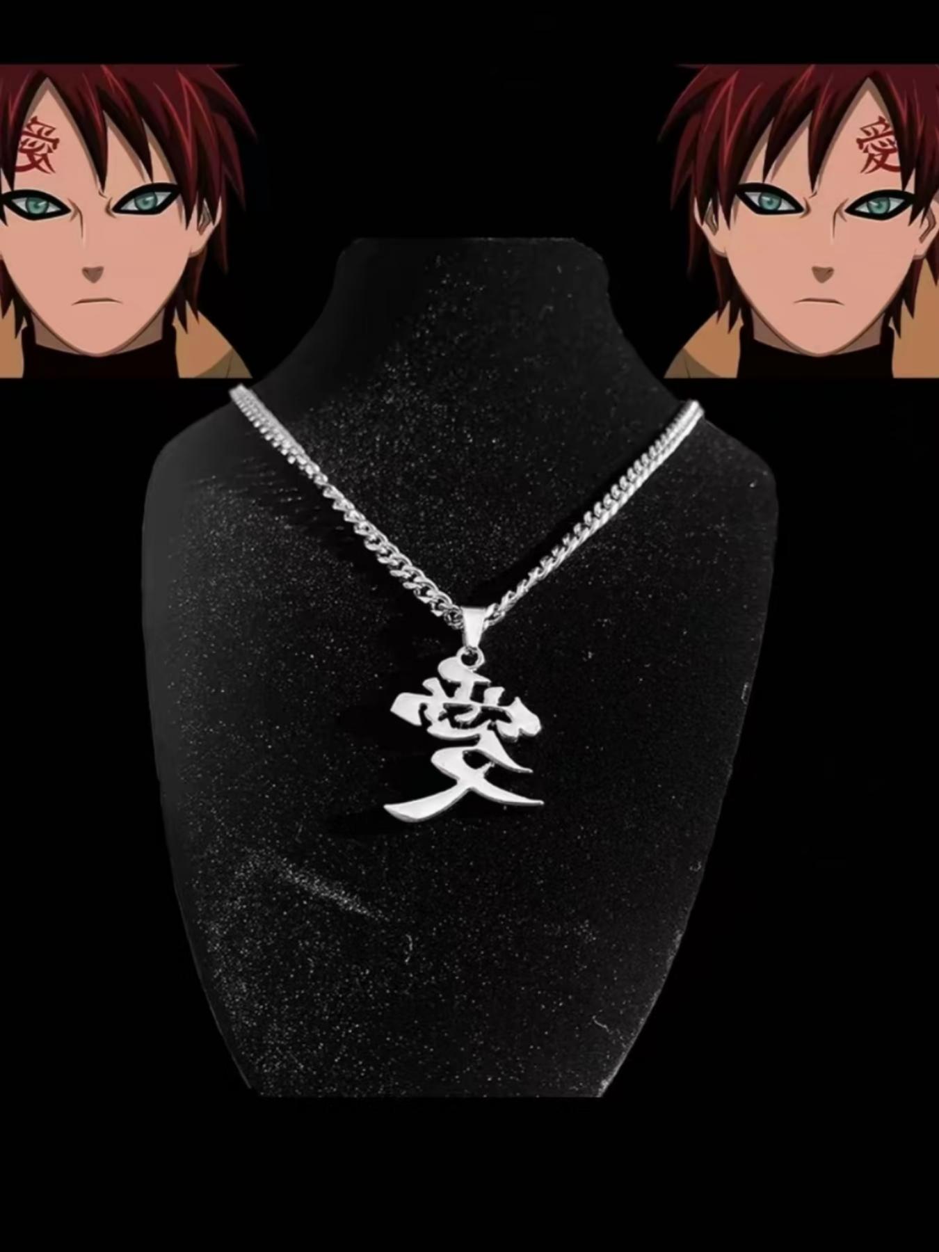 Trendy Anime Inspired Stainless Steel Chain Necklace, Charms Necklace, Japanese Street Fashion Jewelry, Ghost Slayer Design, Unisex Accessory