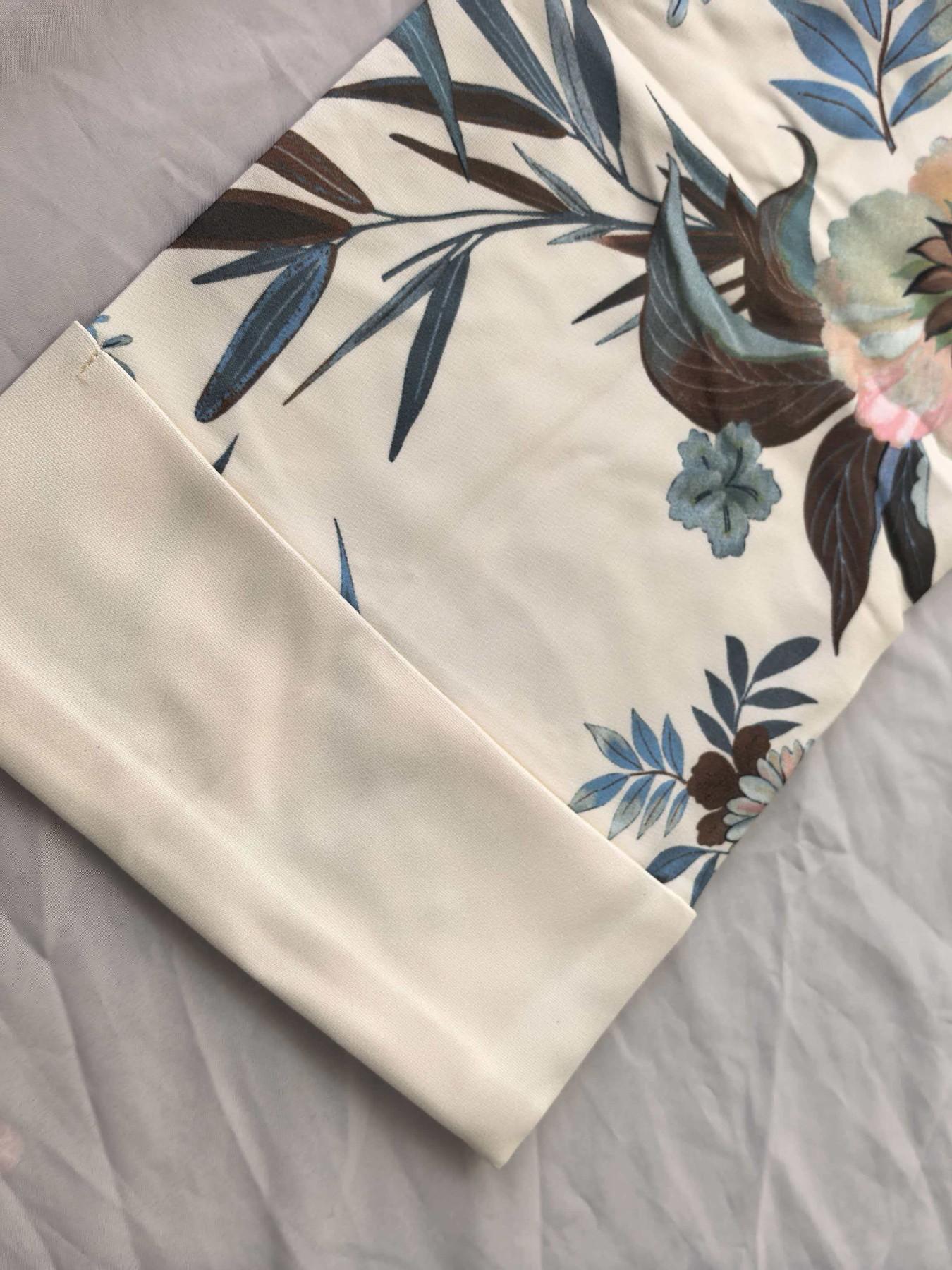 Elegant Muslim Women Long Robe Printed Dress Jalabiya, Stylish Floral Pattern, Comfortable and Chic, Perfect for Daily Wear