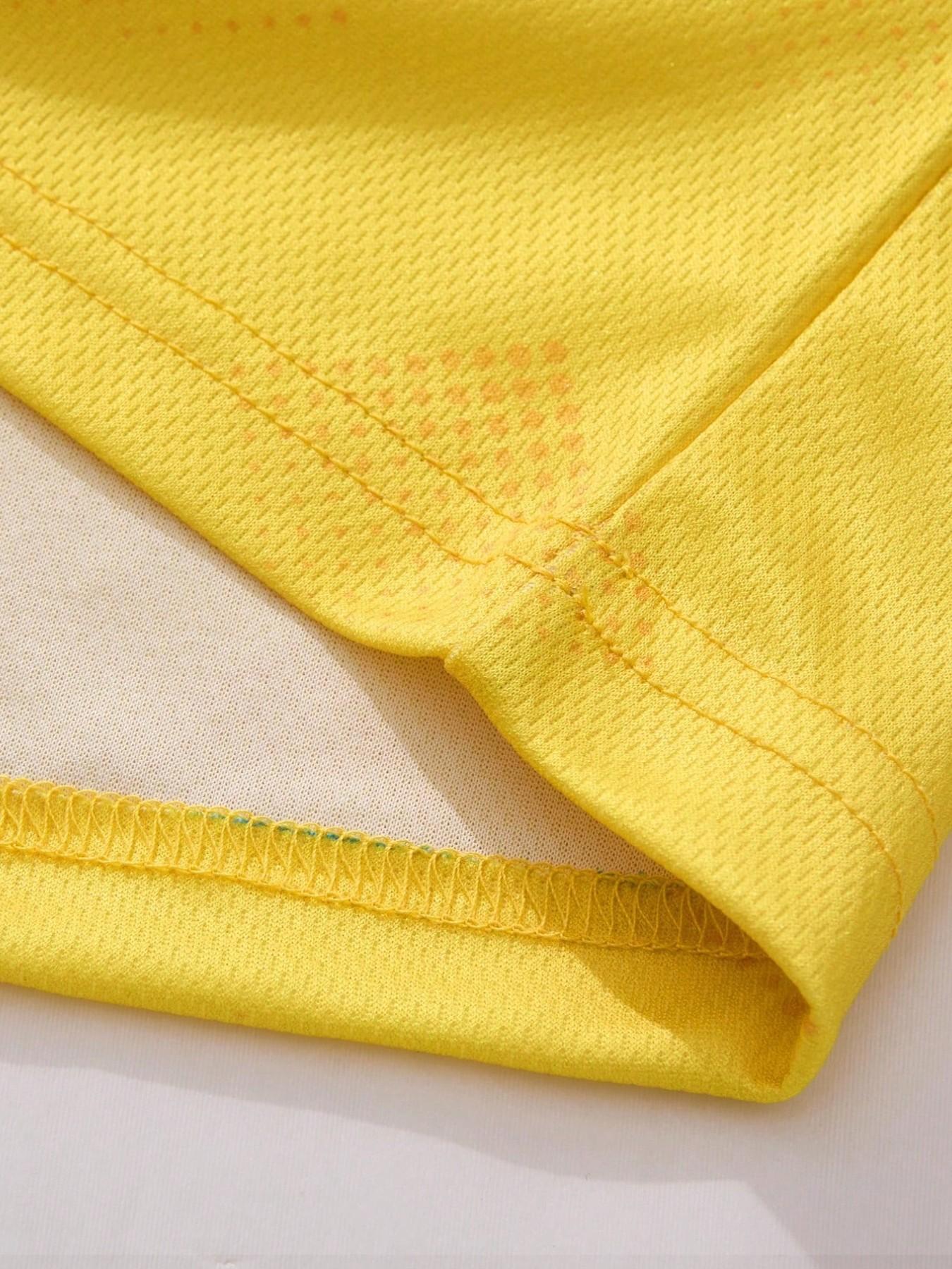 Men's Brazil #10 Retro Soccer Jersey, Sports Top, Lightweight Breathable Polyester, Yellow & Green National Team Color Block, Diamond Texture Mesh Fabric, Brazil Crest & "Brazilian city" Print, Ideal for Daily Wear, Street Style, Athletic Tops