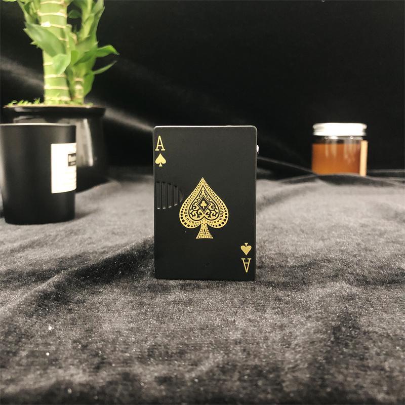 Refillable Butane Lighter Features The Cool Design Of The Ace Of Spades, With A Windproof Flicker. Suitable For Outdoor, Indoor, Barbecue, And Candle-Related Occasions, It's Suitable For Both Men And Women