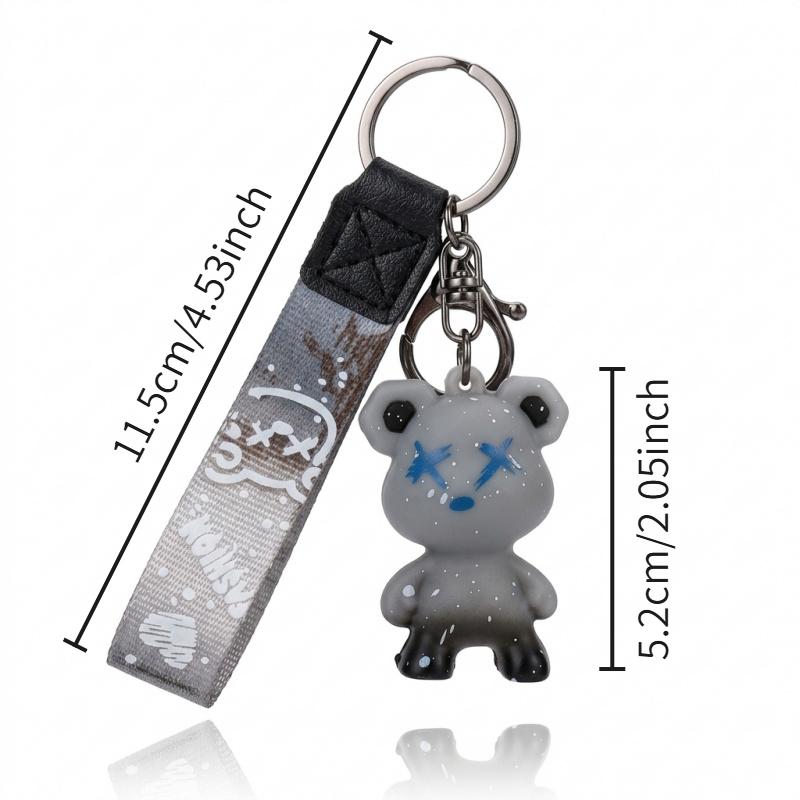 Internet celebrity starry sky bear keychain - a gift keychain for couples, suitable for both men and women. It's a high-quality accessory with creative design, perfect for hanging on bags or keys. It's a small but thoughtful gift.
